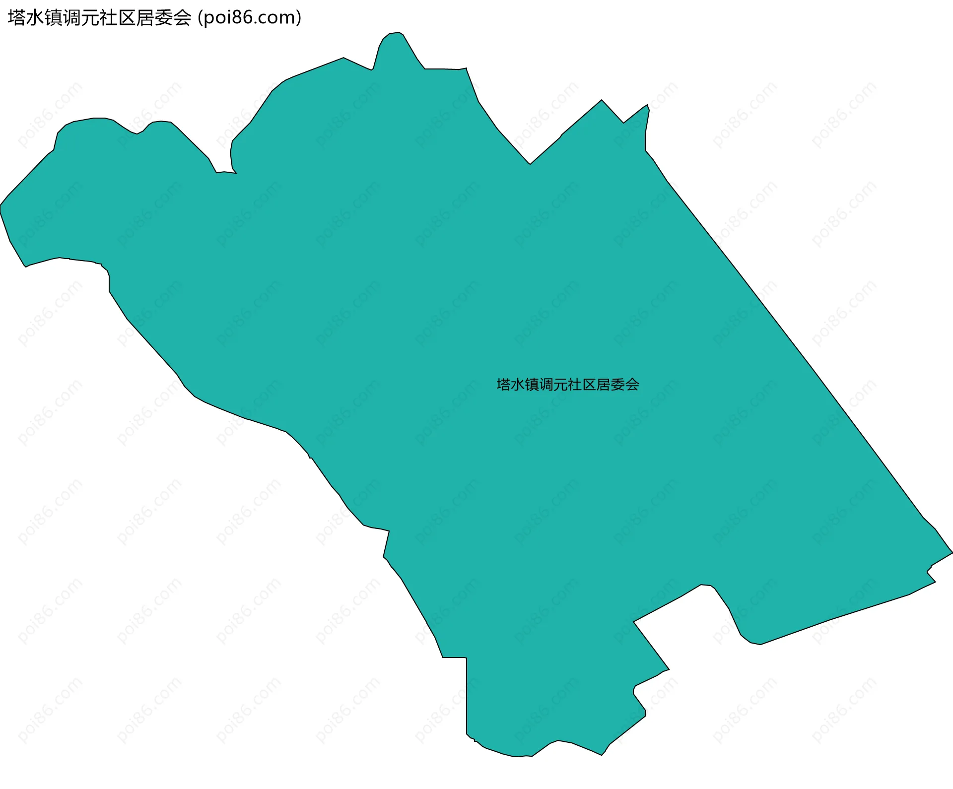 塔水镇调元社区居委会边界地图