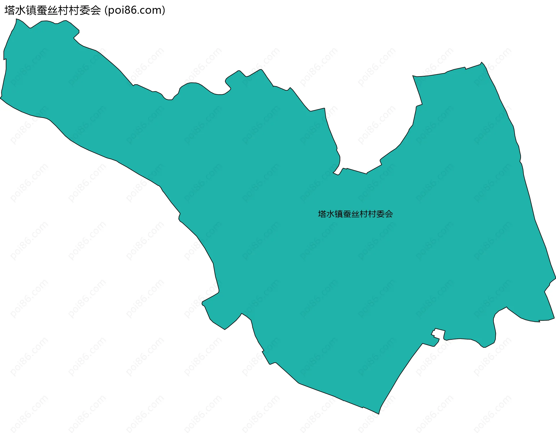 塔水镇蚕丝村村委会边界地图