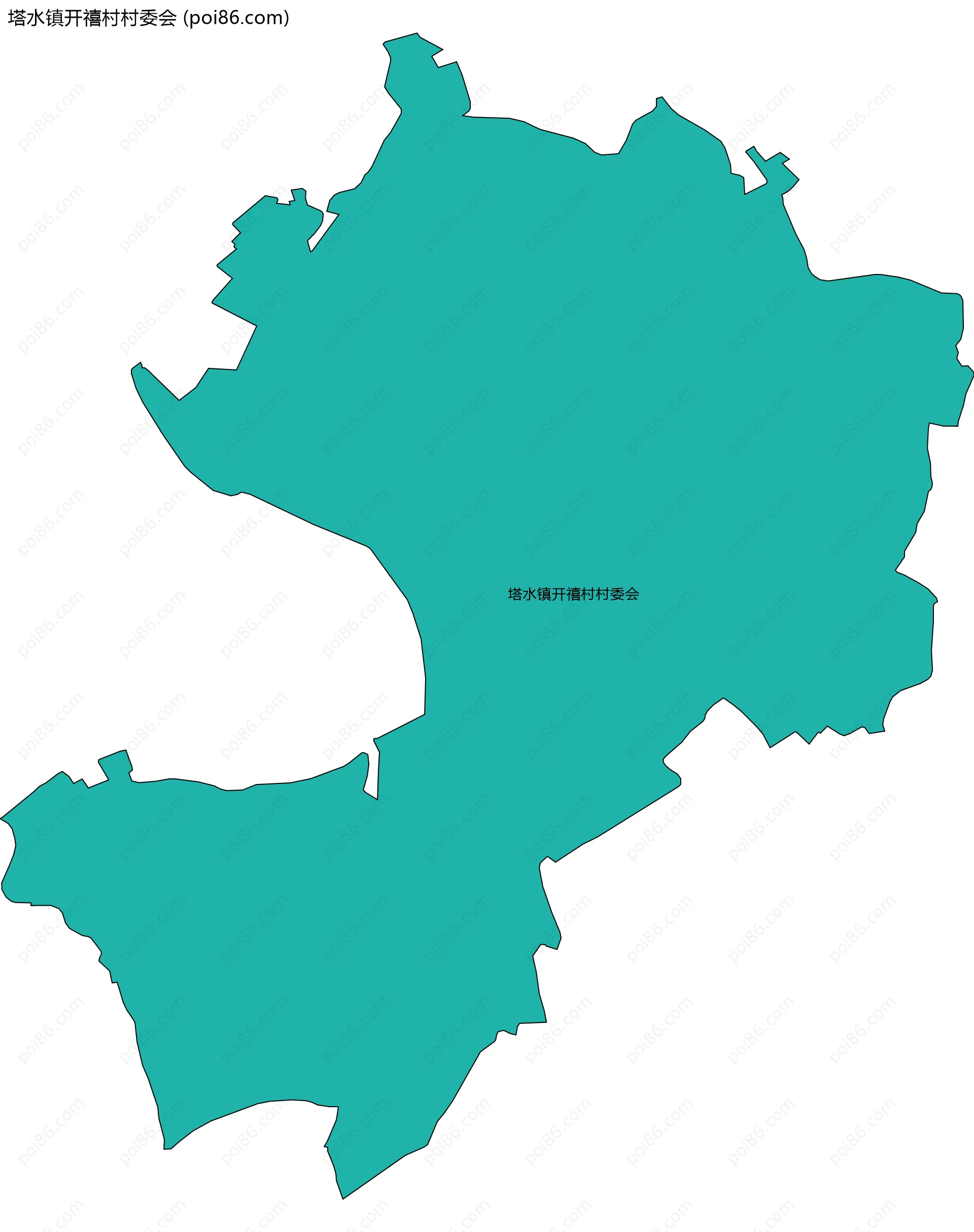 塔水镇开禧村村委会边界地图