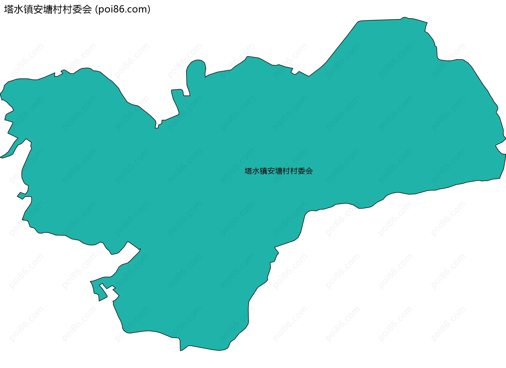 塔水镇安塘村村委会边界地图