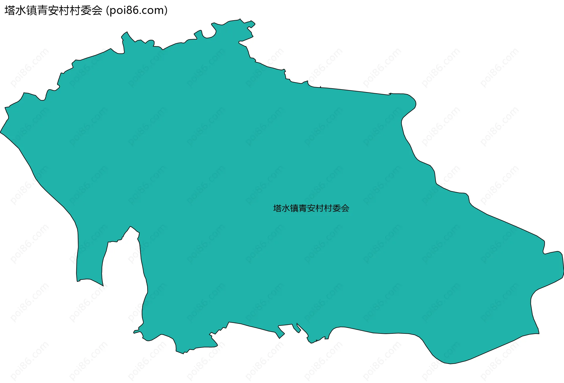 塔水镇青安村村委会边界地图