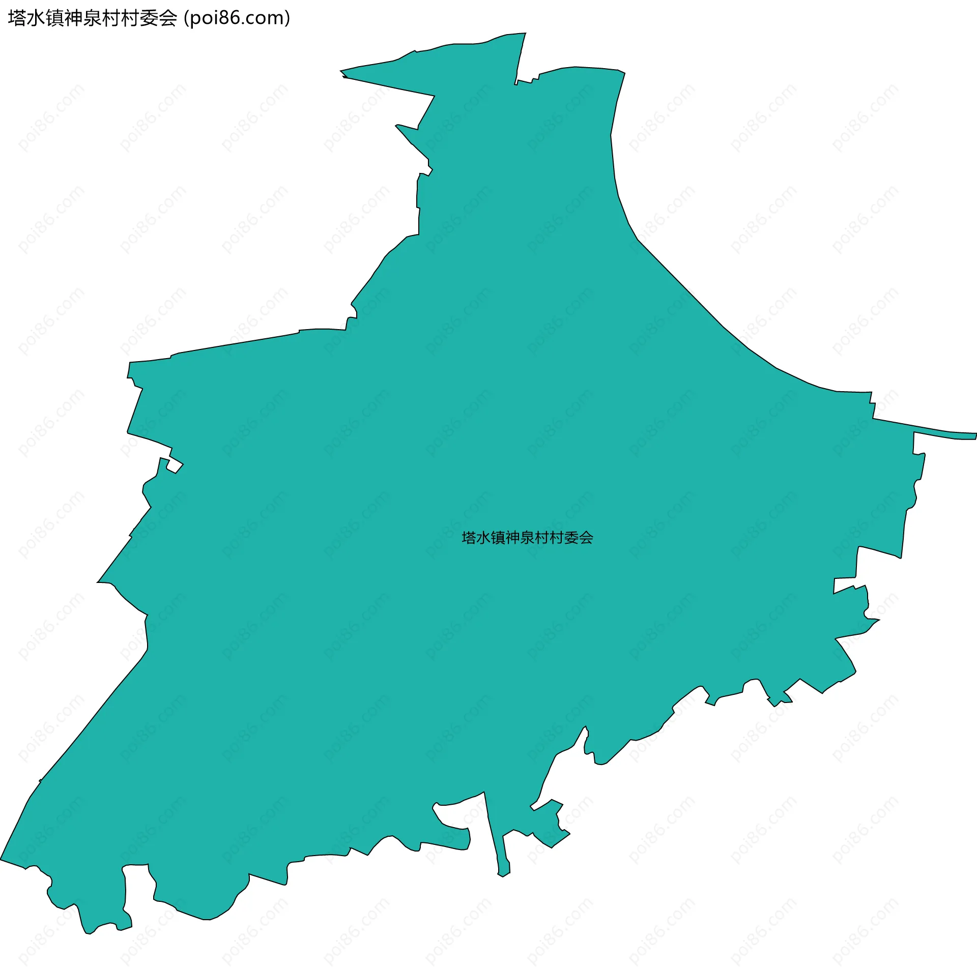 塔水镇神泉村村委会边界地图