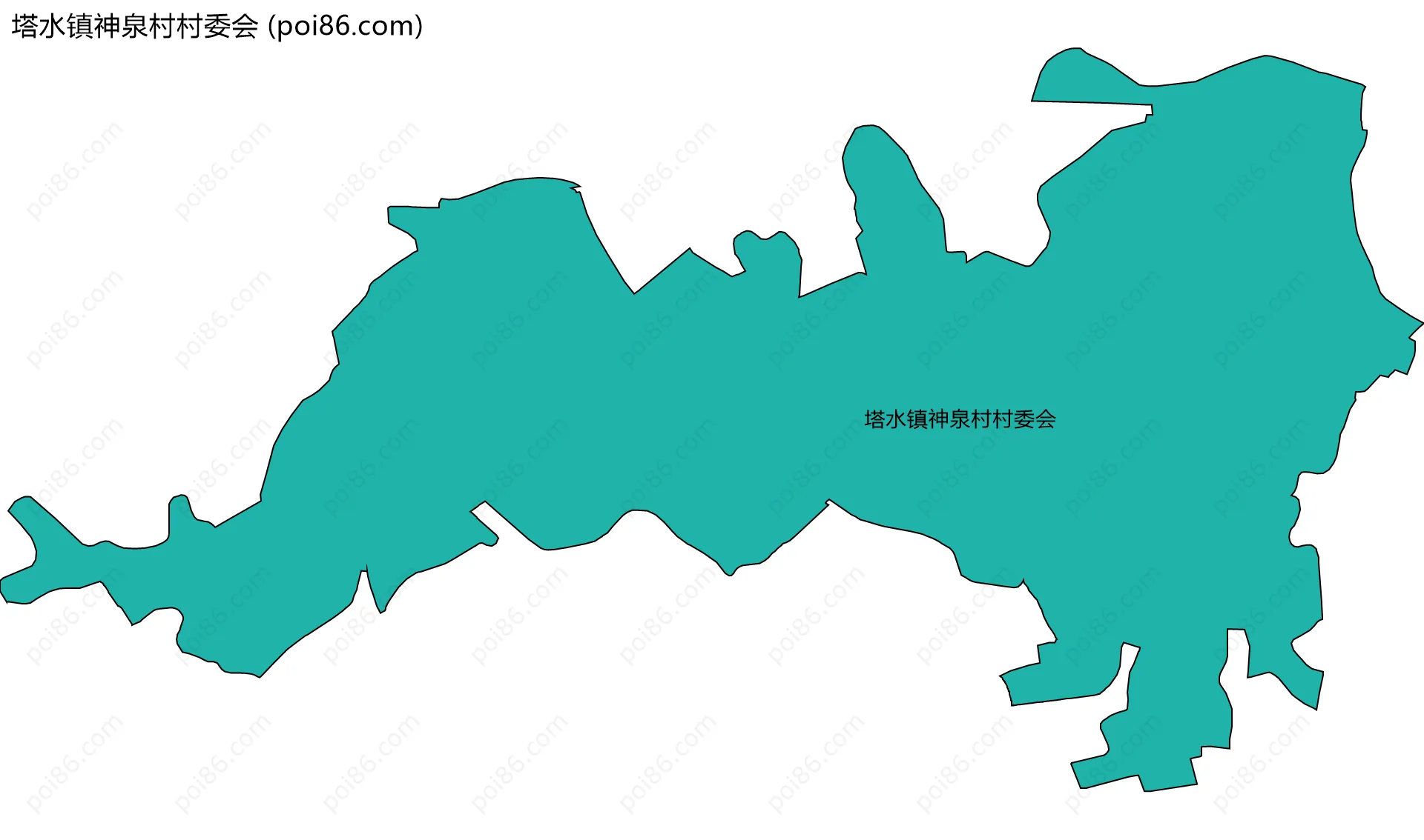 塔水镇神泉村村委会边界地图