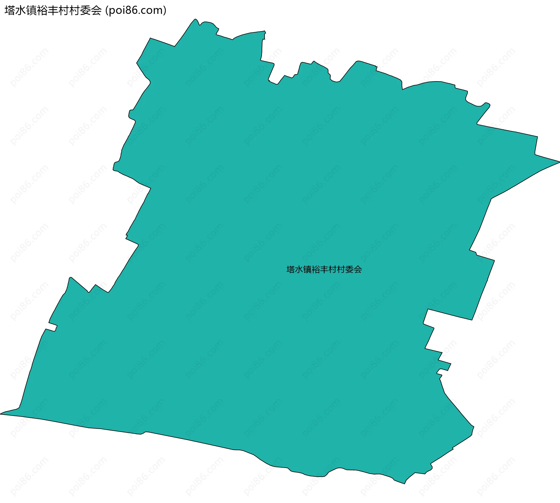 塔水镇裕丰村村委会边界地图