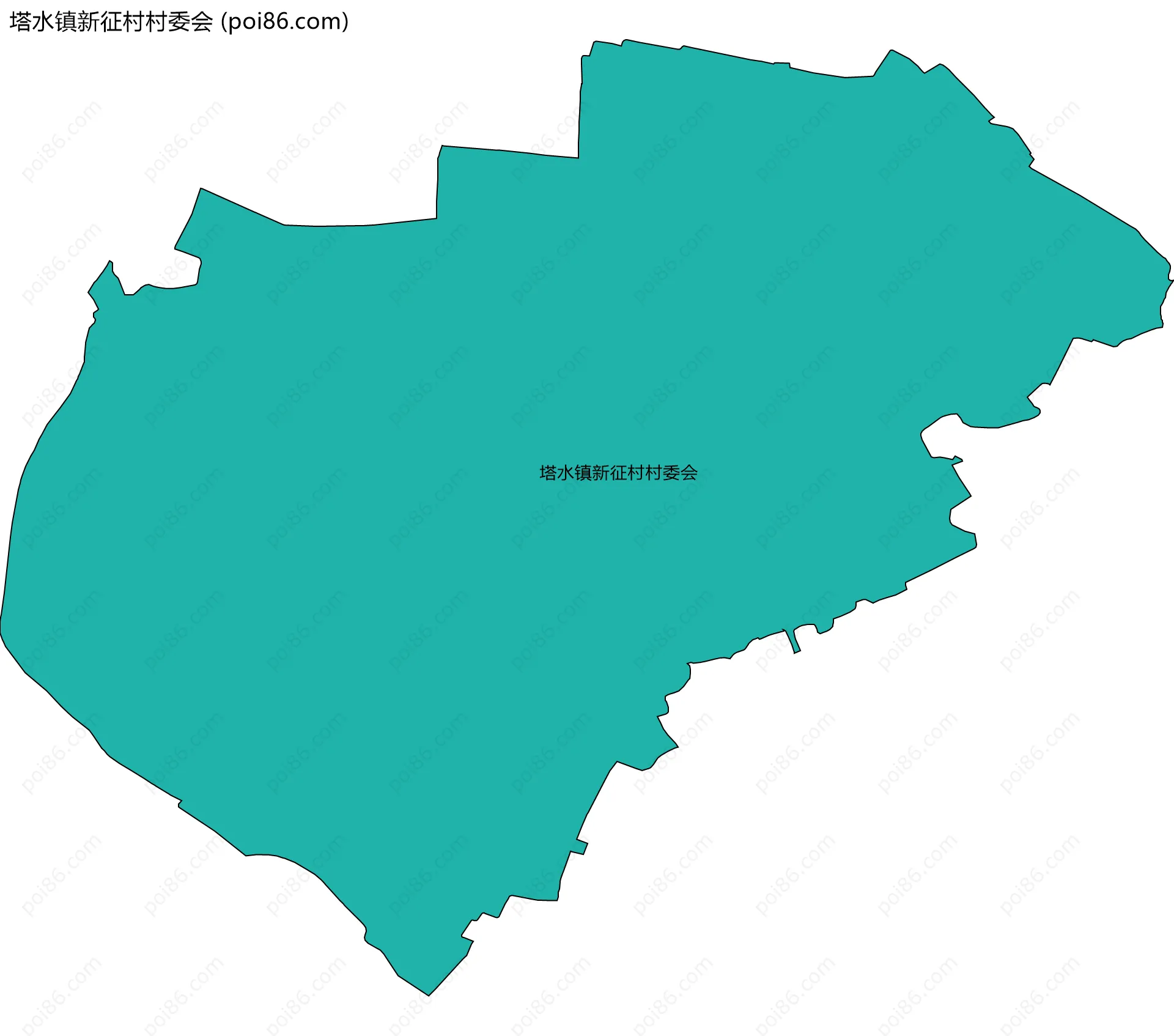 塔水镇新征村村委会边界地图