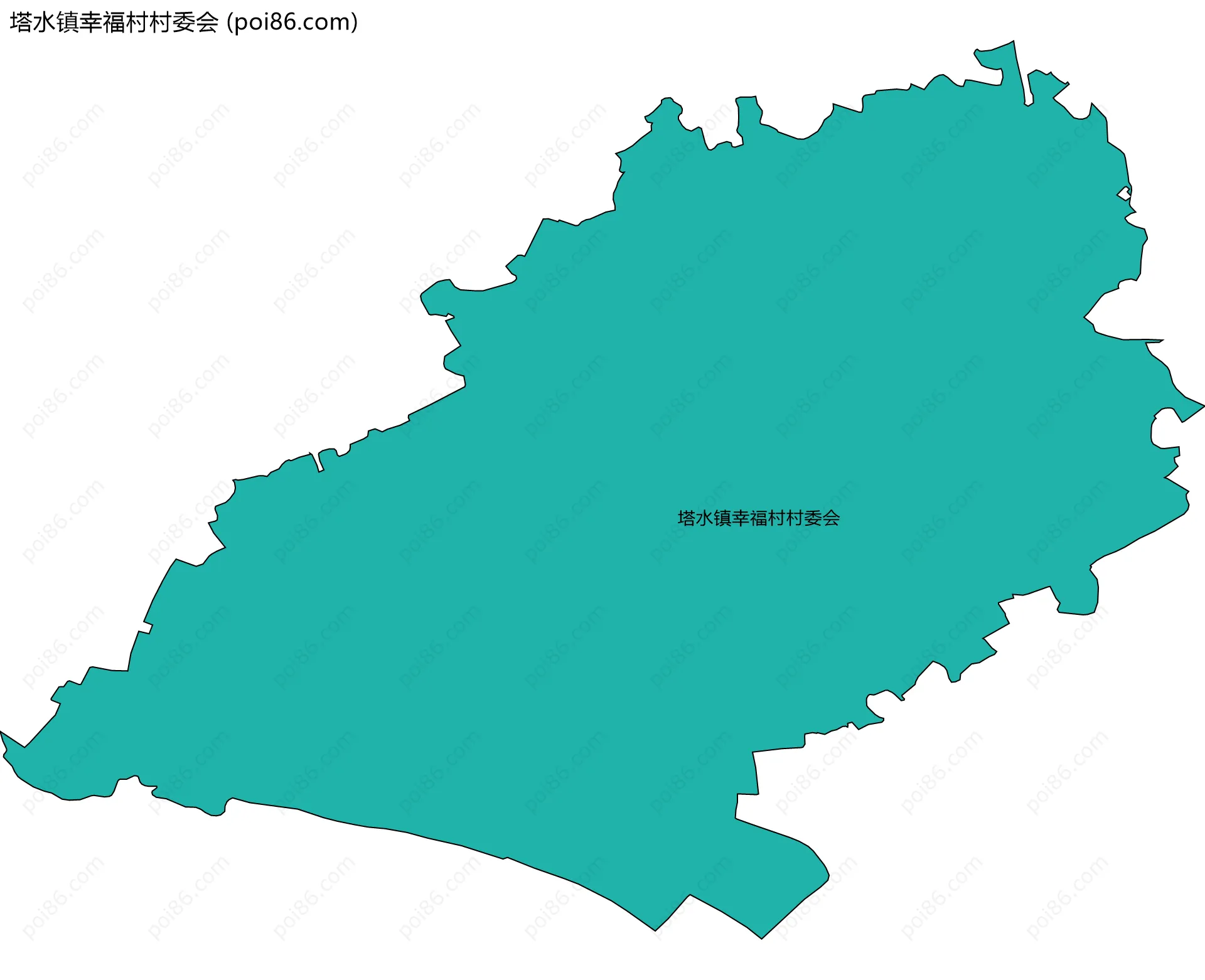 塔水镇幸福村村委会边界地图