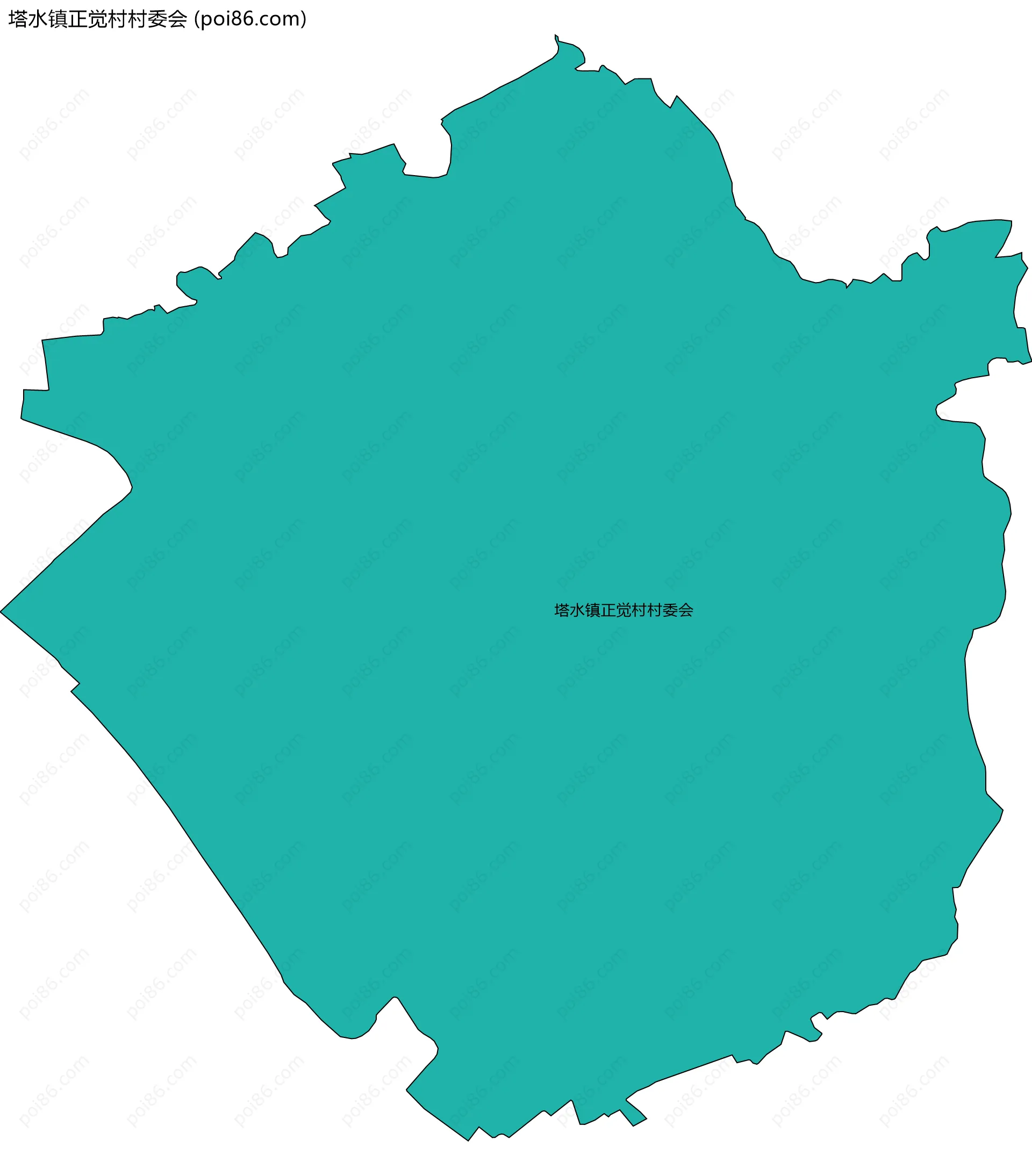 塔水镇正觉村村委会边界地图