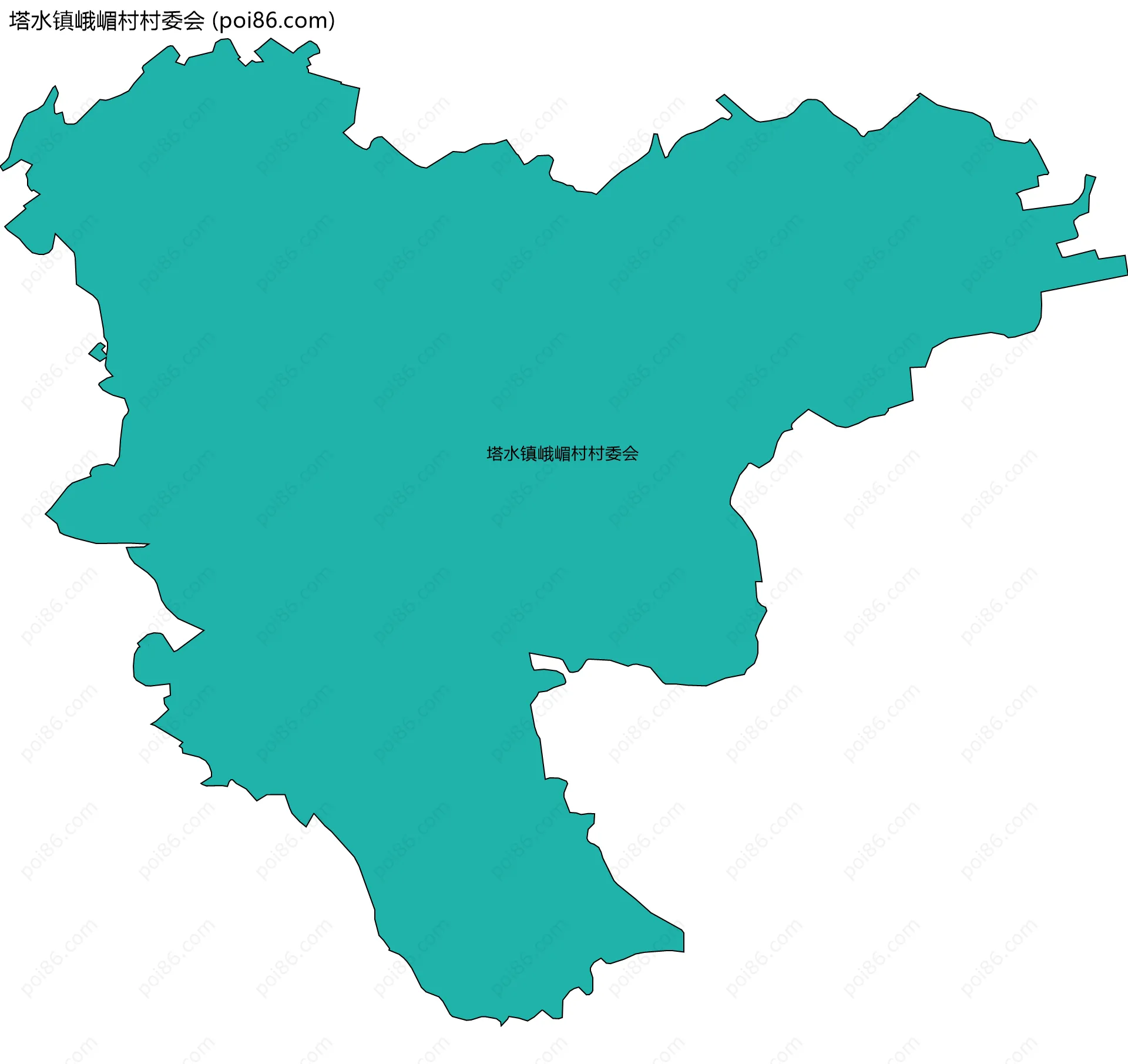 塔水镇峨嵋村村委会边界地图