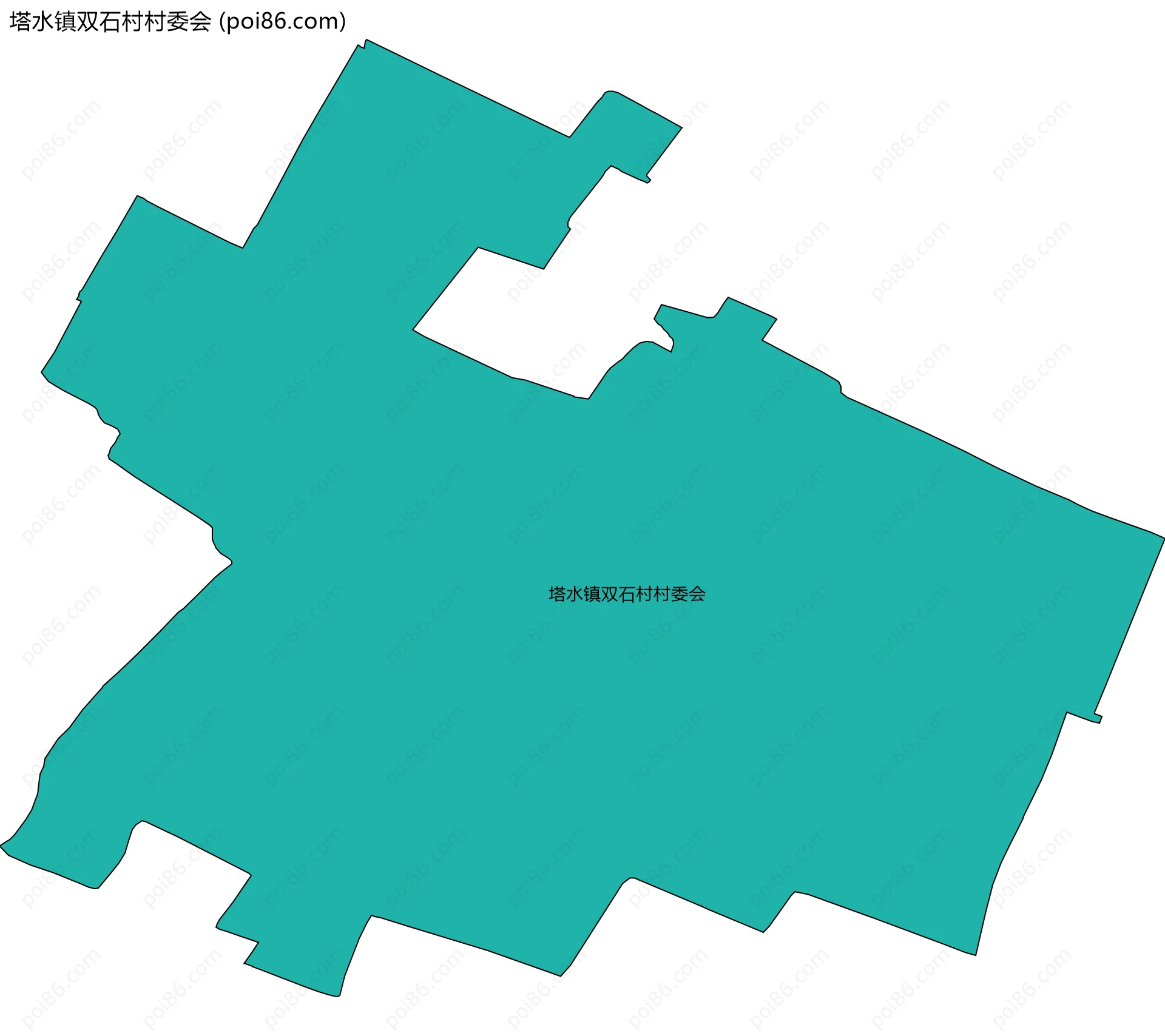 塔水镇双石村村委会边界地图