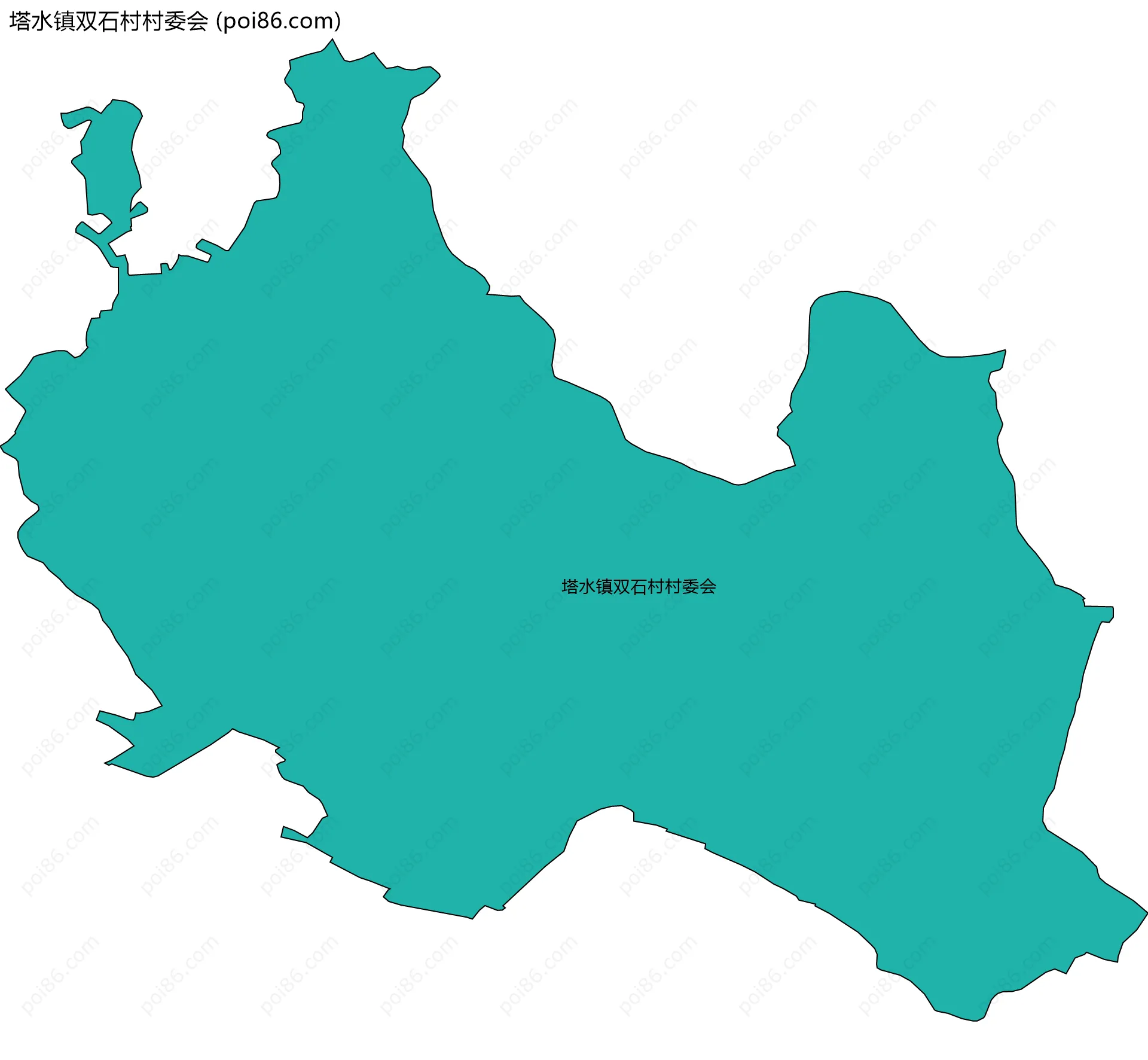 塔水镇双石村村委会边界地图