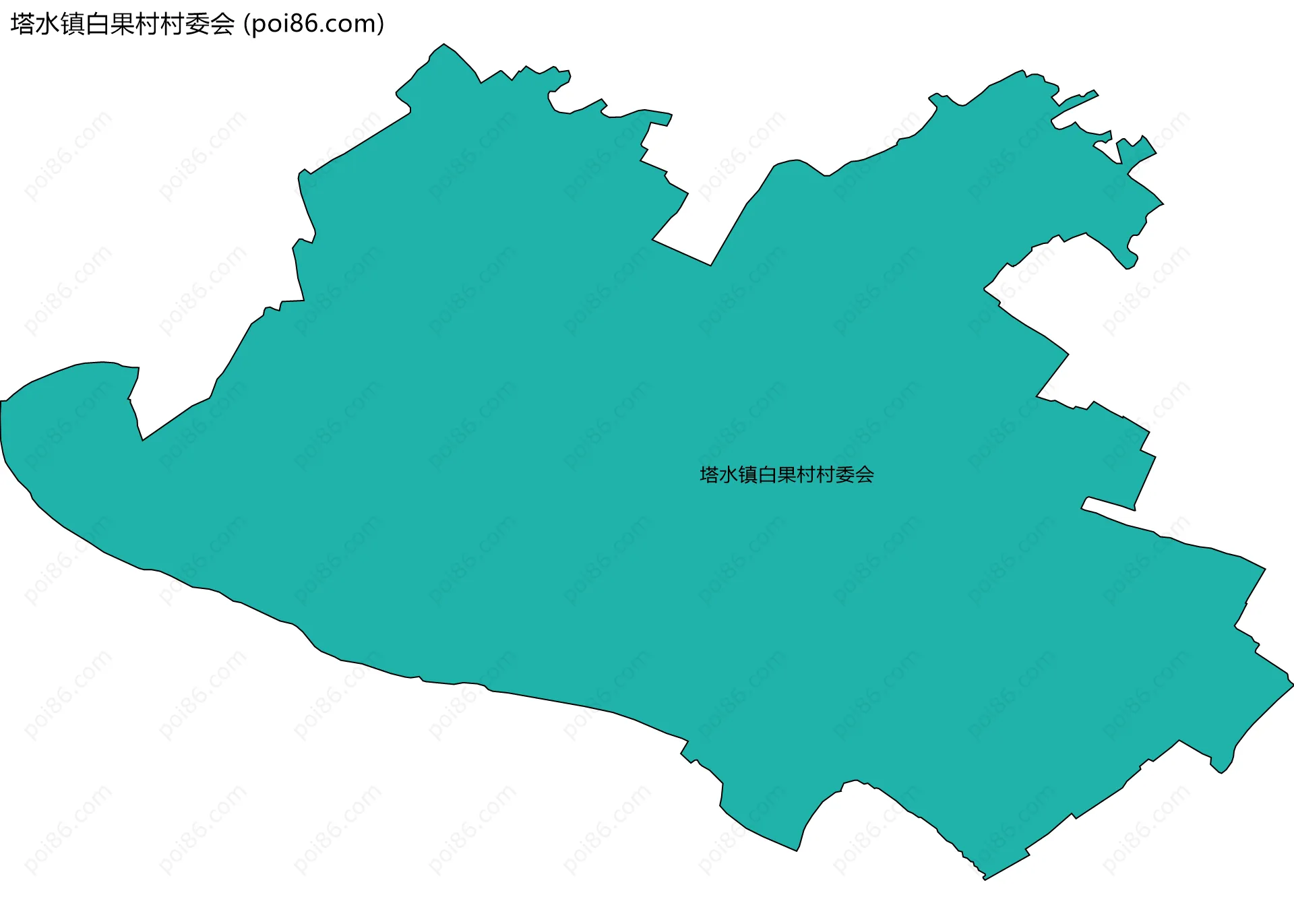 塔水镇白果村村委会边界地图
