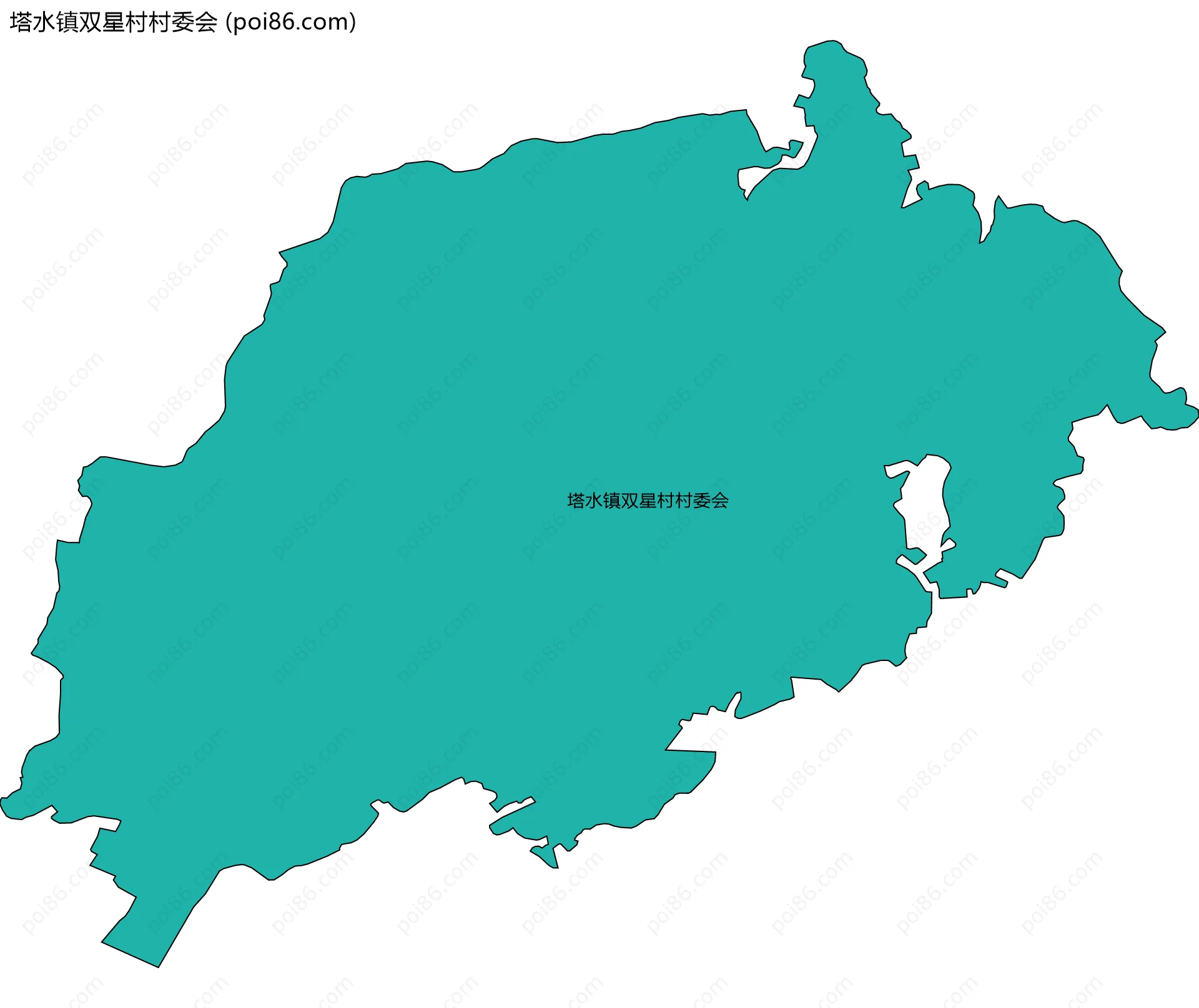 塔水镇双星村村委会边界地图