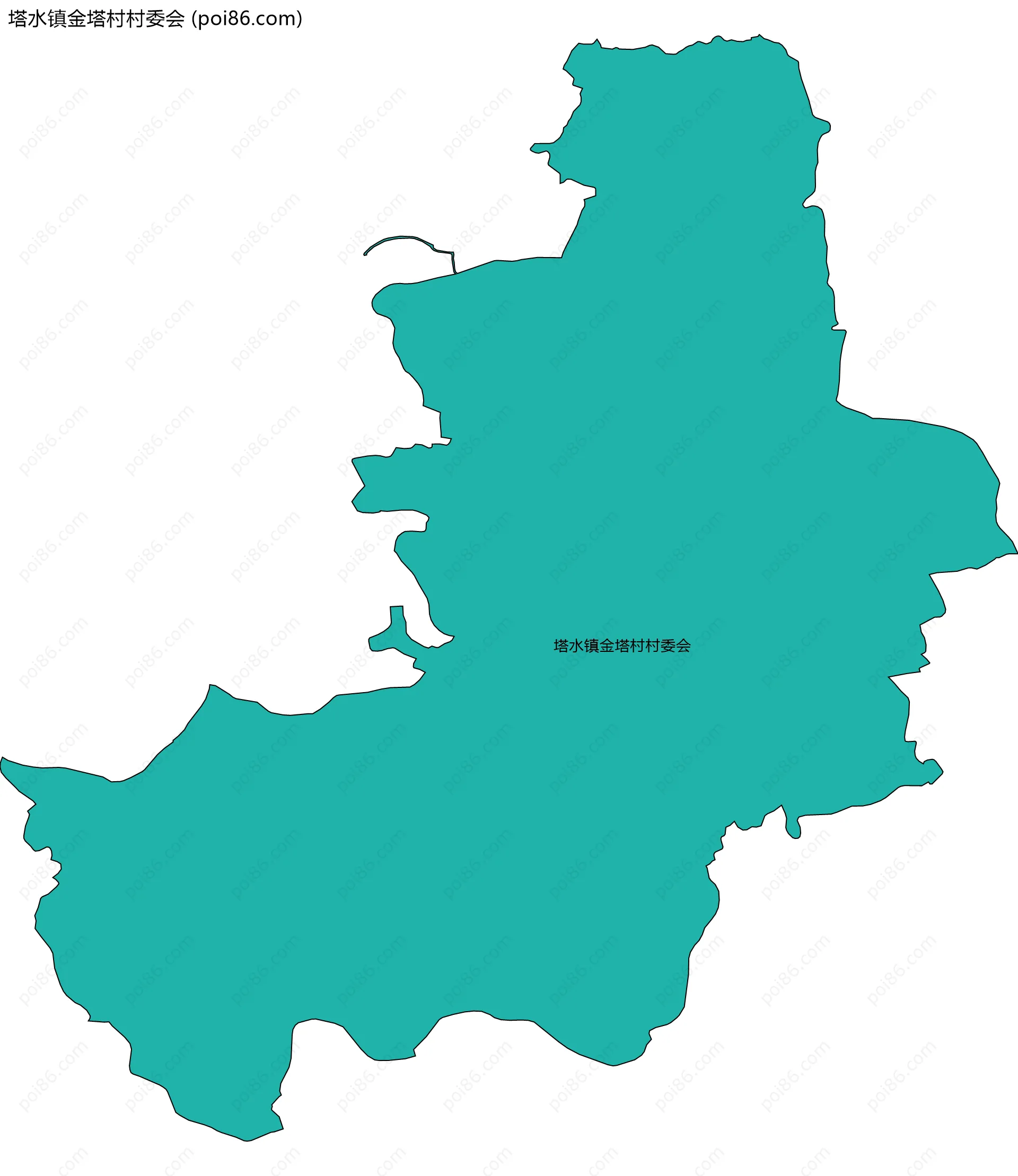 塔水镇金塔村村委会边界地图