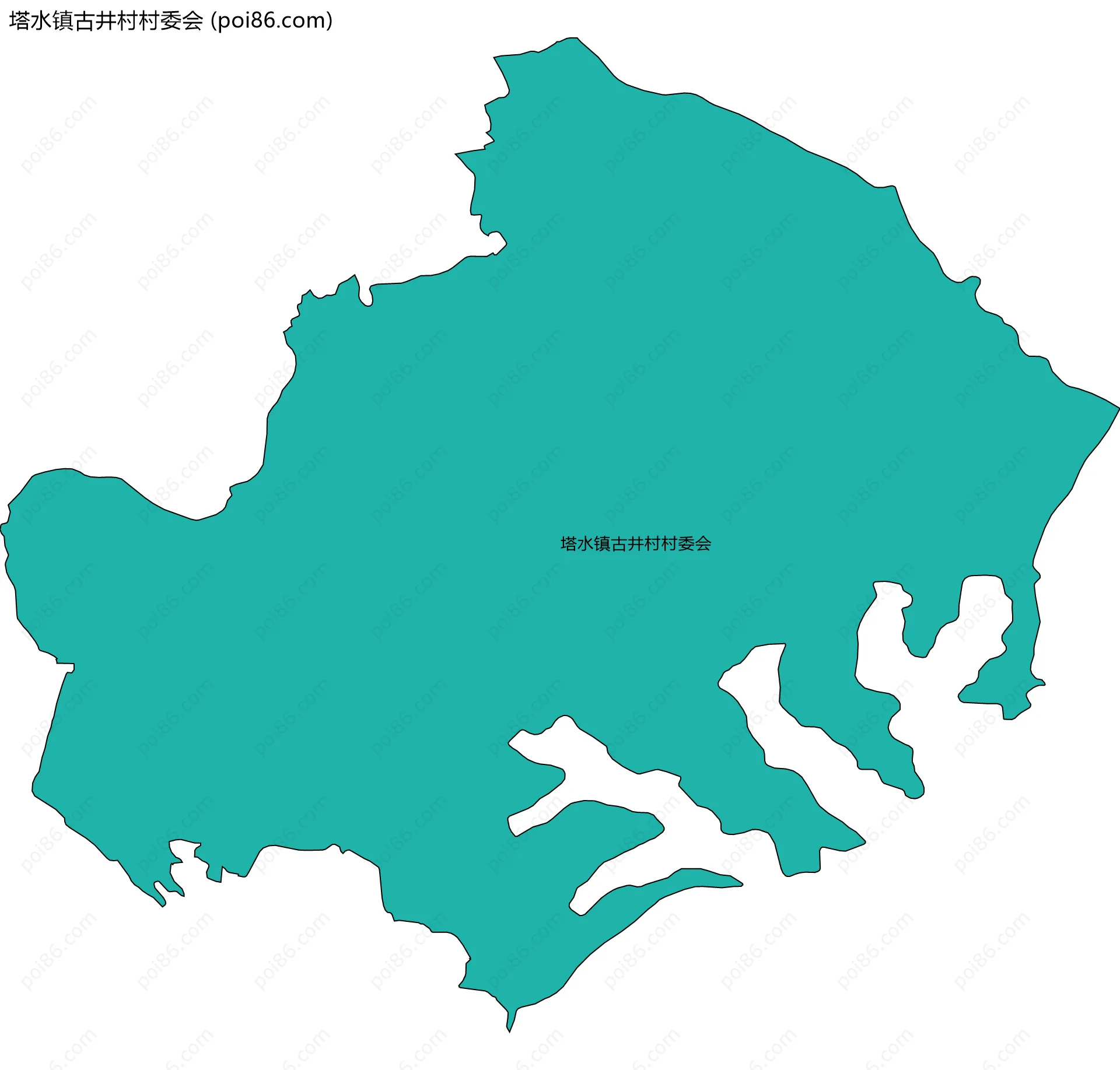 塔水镇古井村村委会边界地图