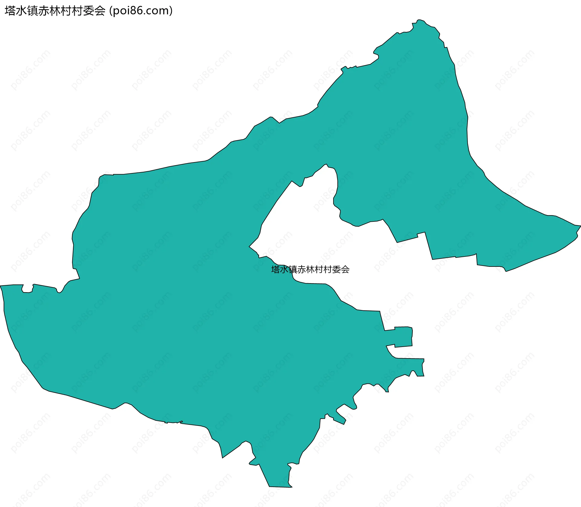 塔水镇赤林村村委会边界地图