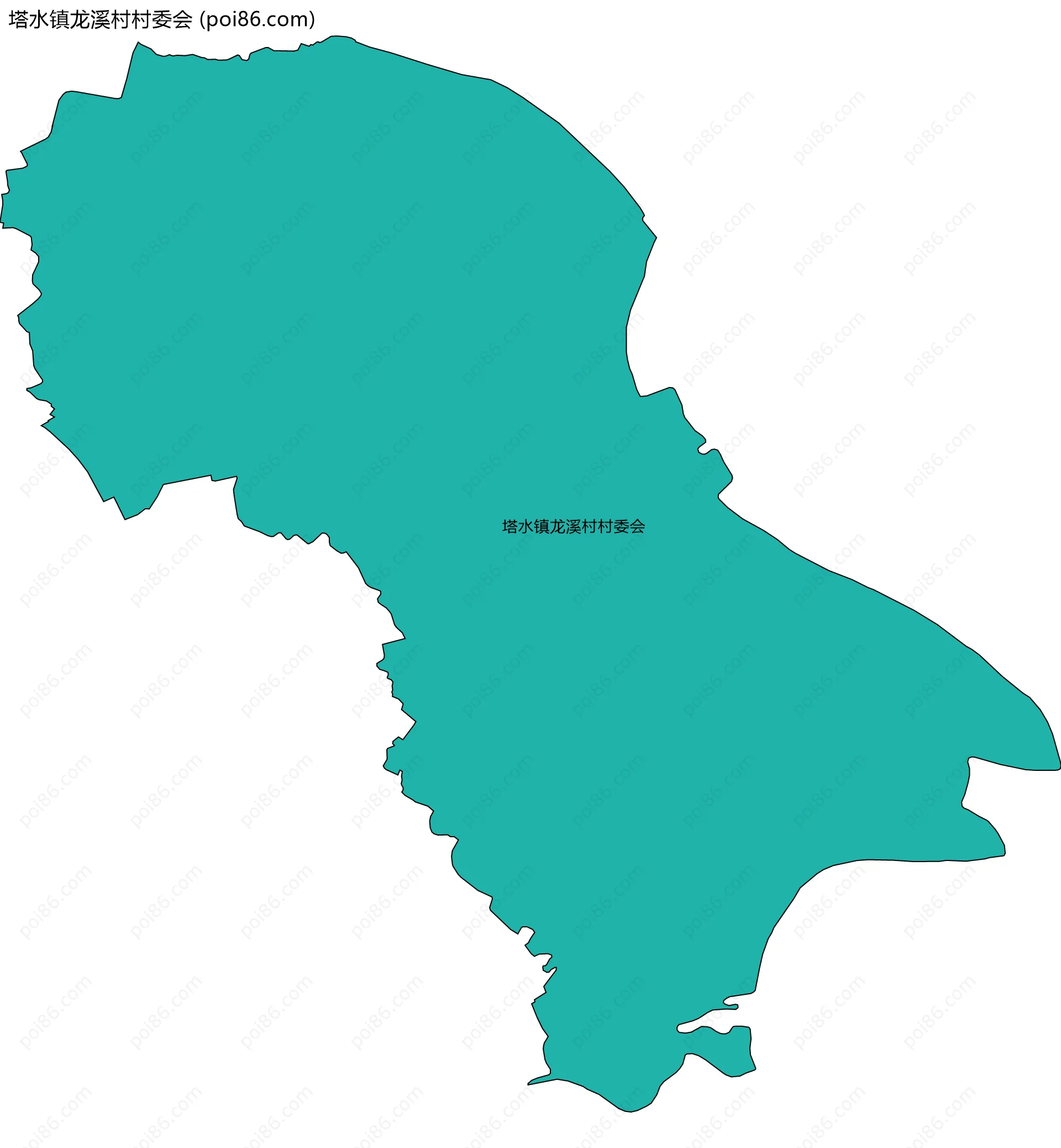 塔水镇龙溪村村委会边界地图