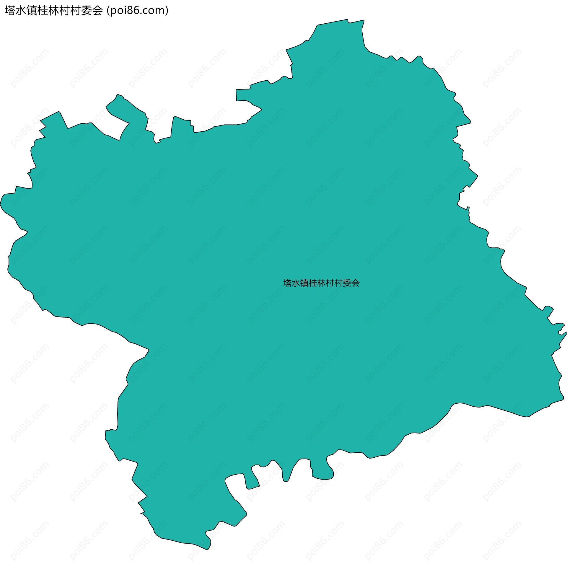 塔水镇桂林村村委会边界地图