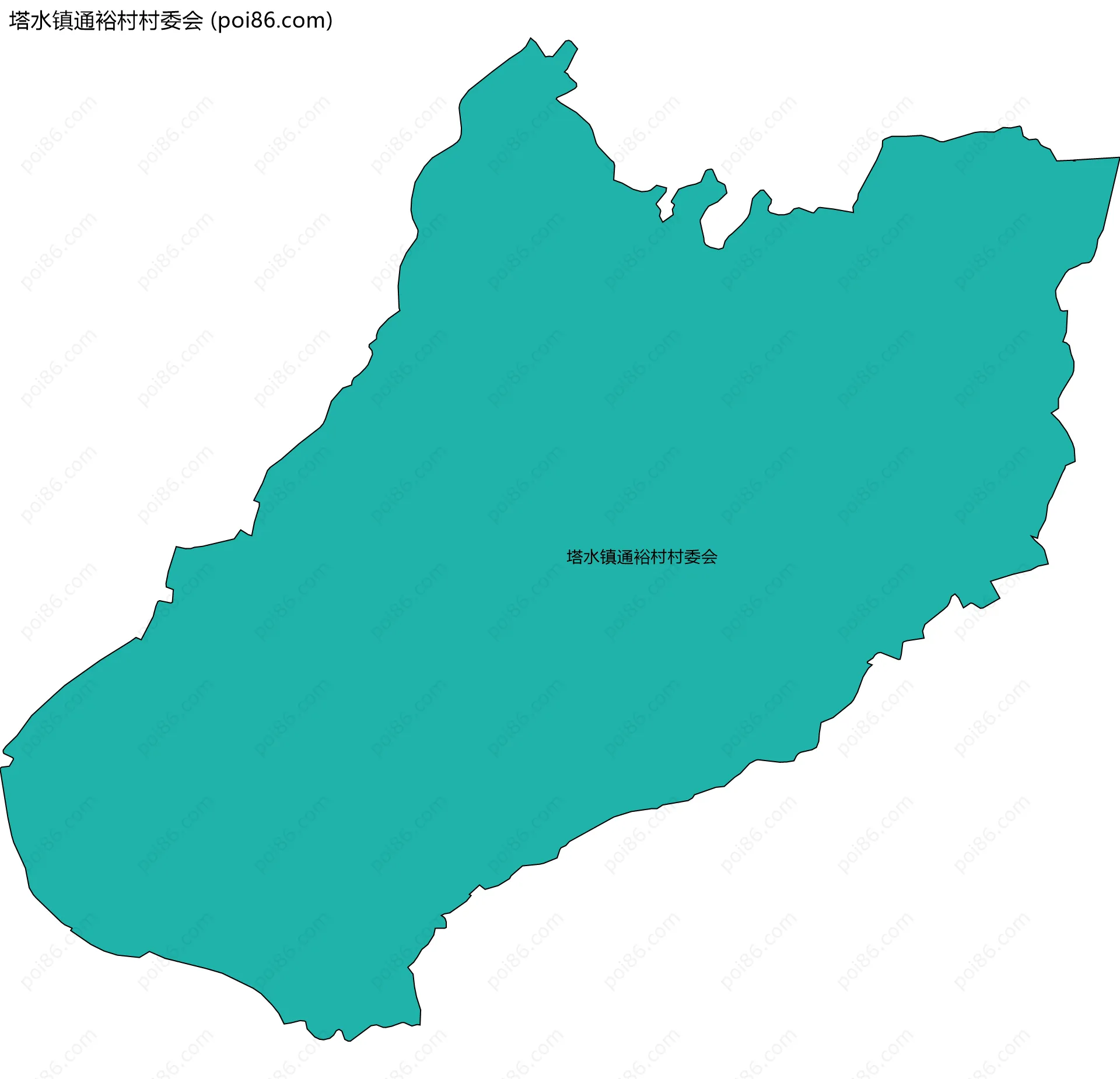 塔水镇通裕村村委会边界地图