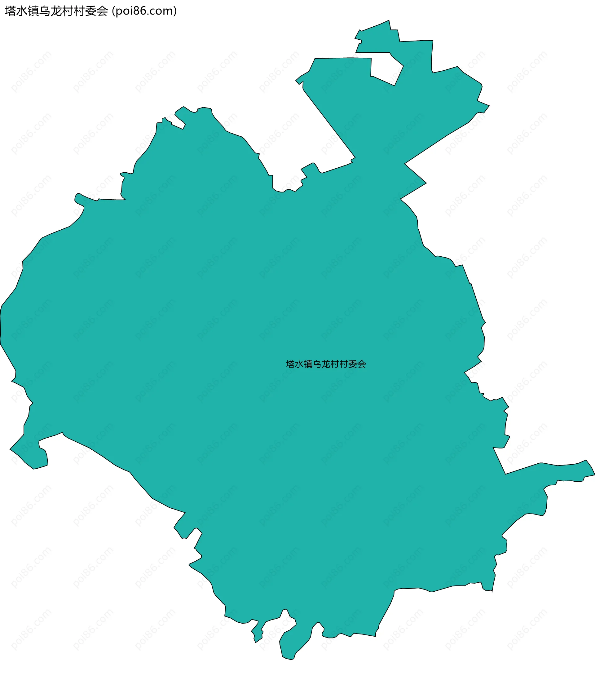 塔水镇乌龙村村委会边界地图