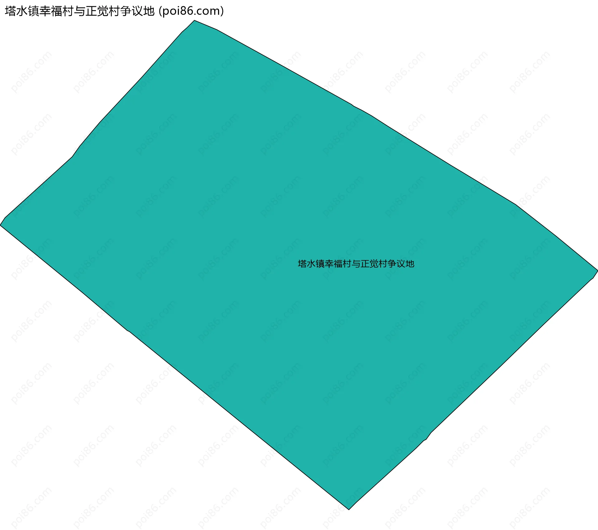 塔水镇幸福村与正觉村争议地边界地图