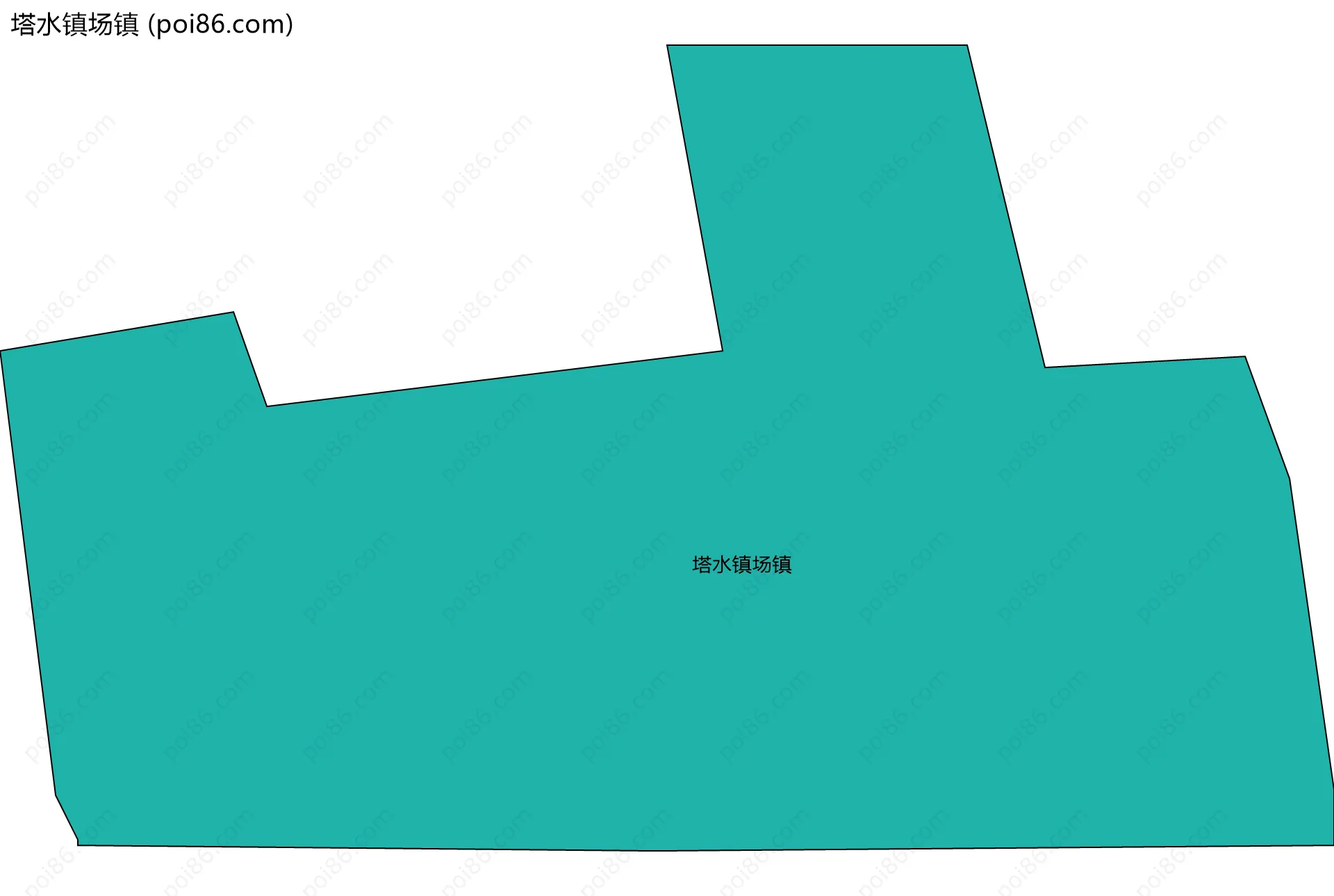塔水镇场镇边界地图