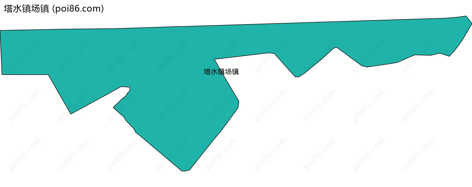 塔水镇场镇边界地图