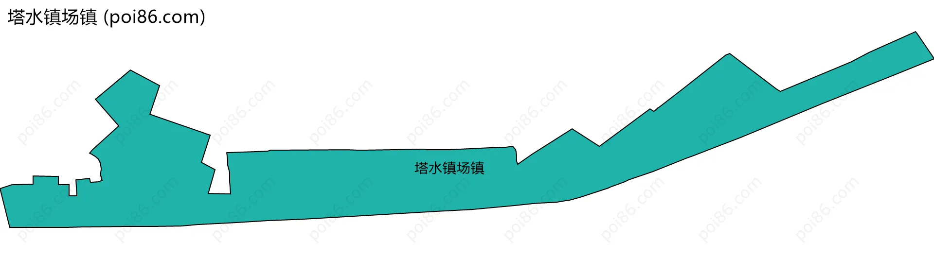 塔水镇场镇边界地图