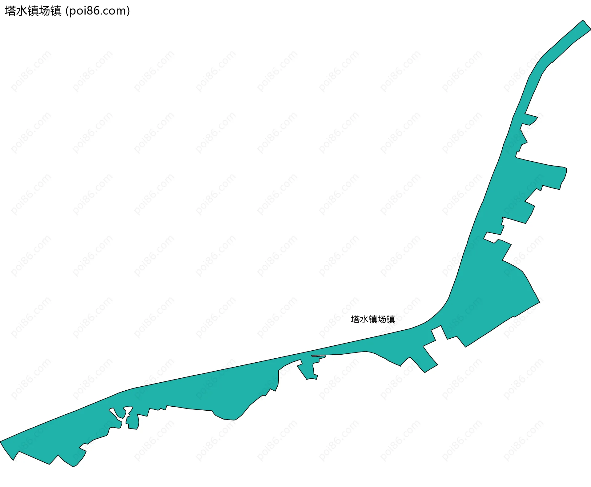 塔水镇场镇边界地图