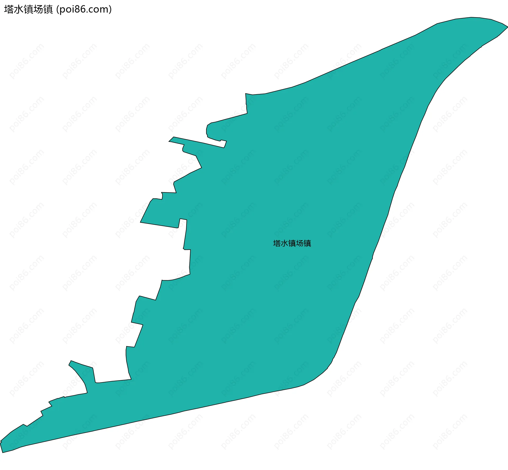 塔水镇场镇边界地图