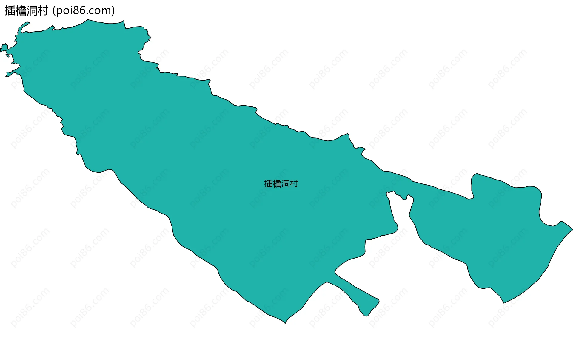 插檐洞村边界地图