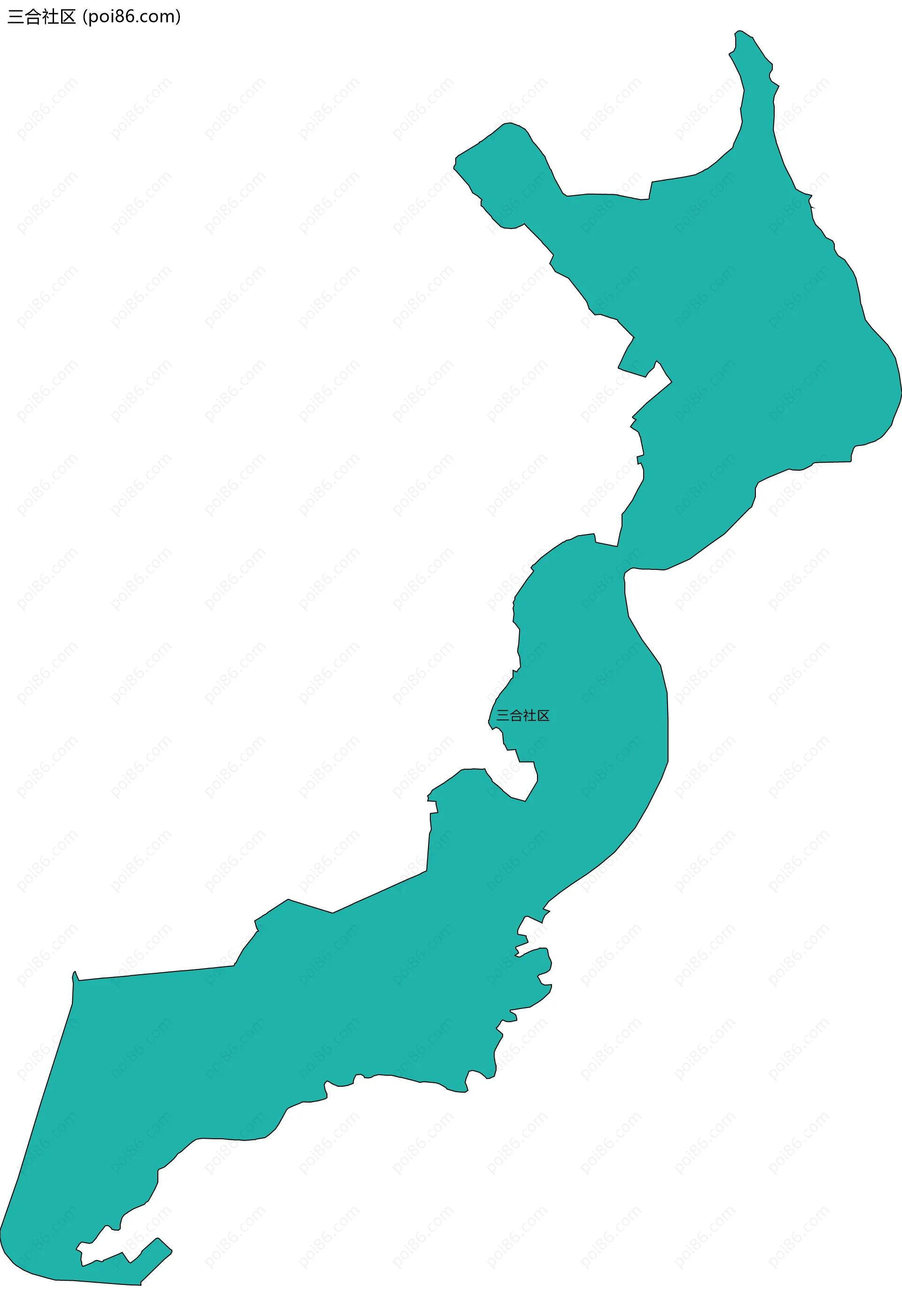 三合社区边界地图