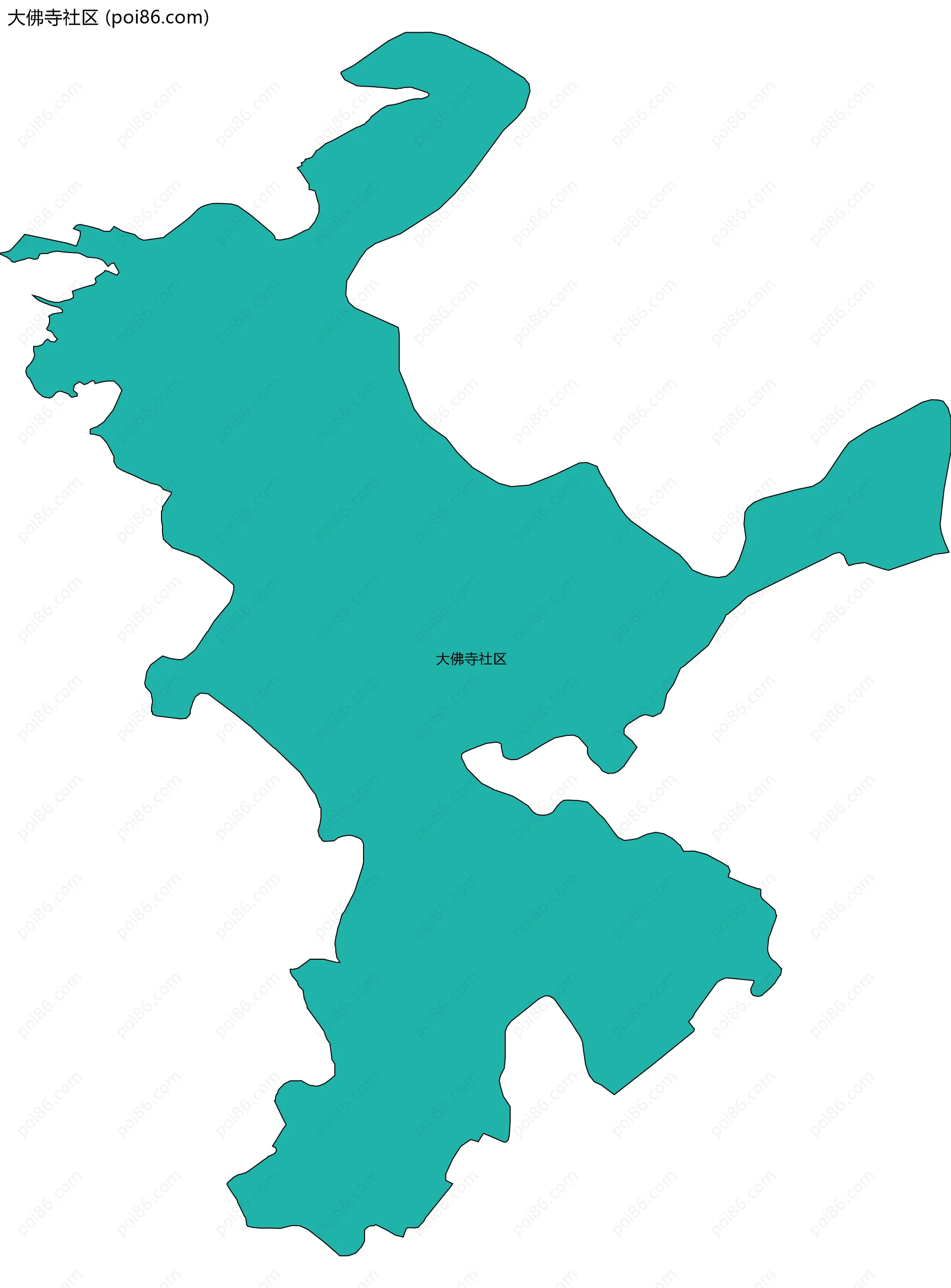 大佛寺社区边界地图