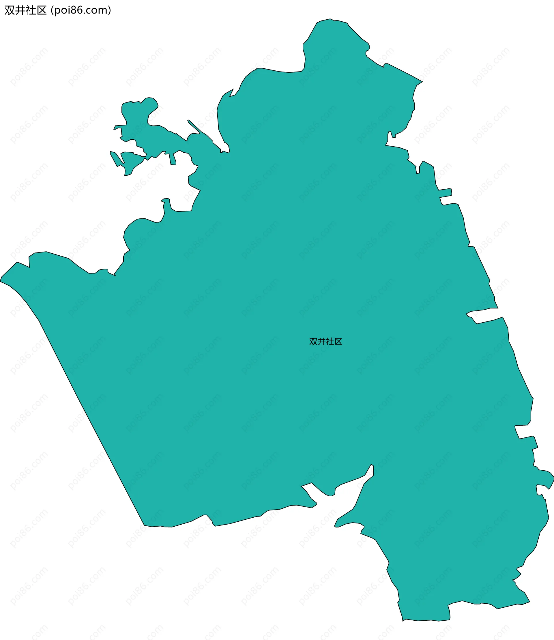 双井社区边界地图