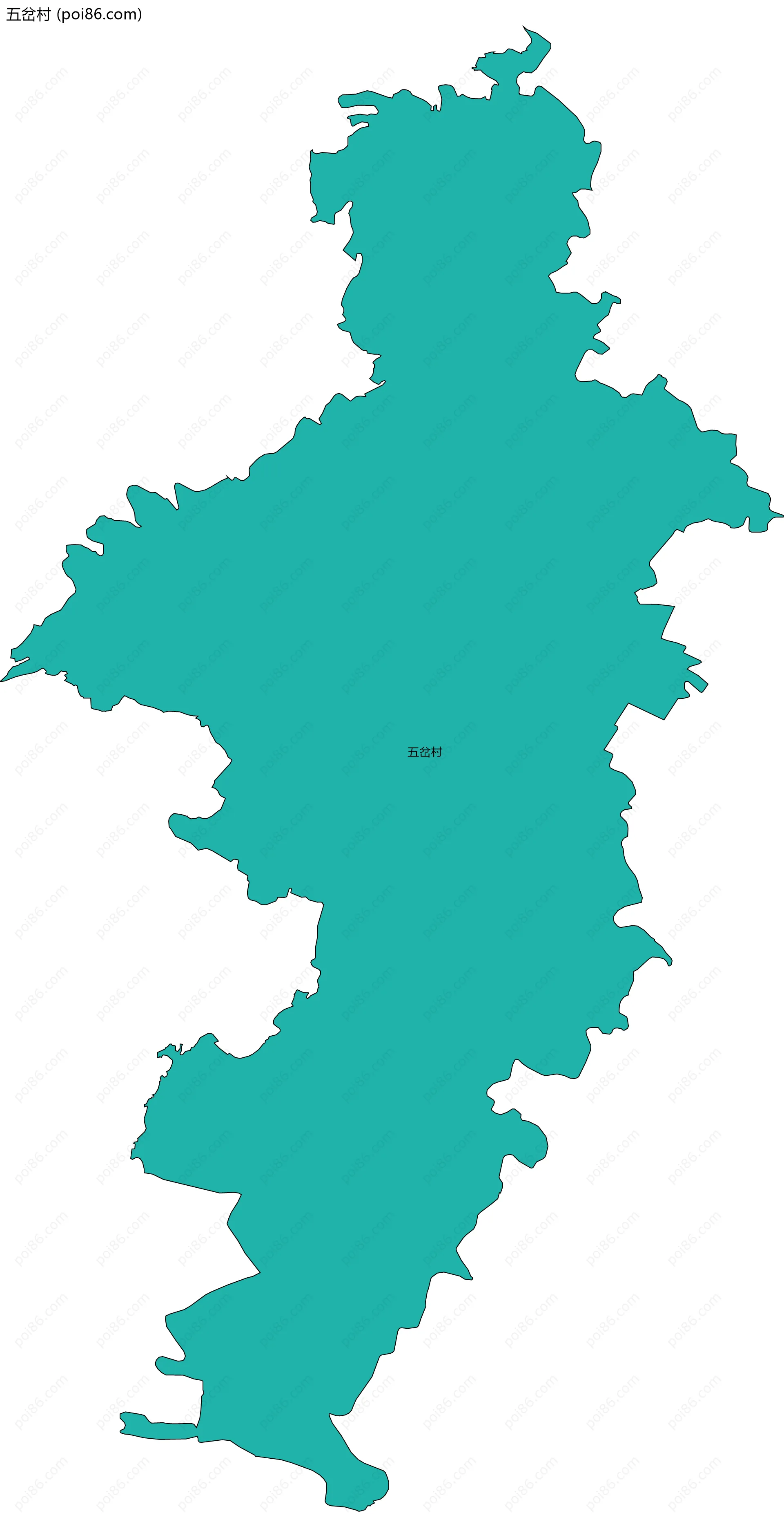 五岔村边界地图