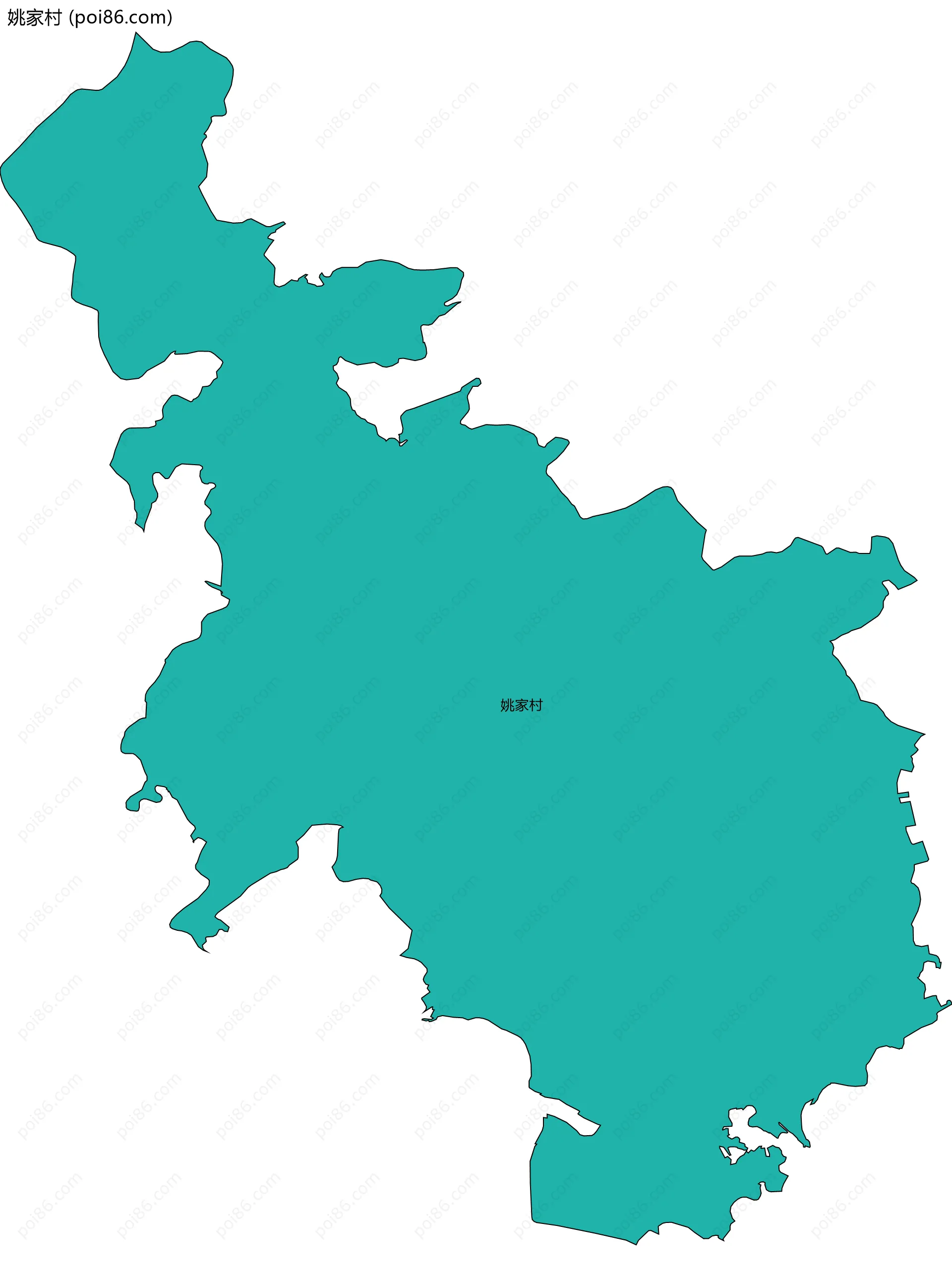 姚家村边界地图