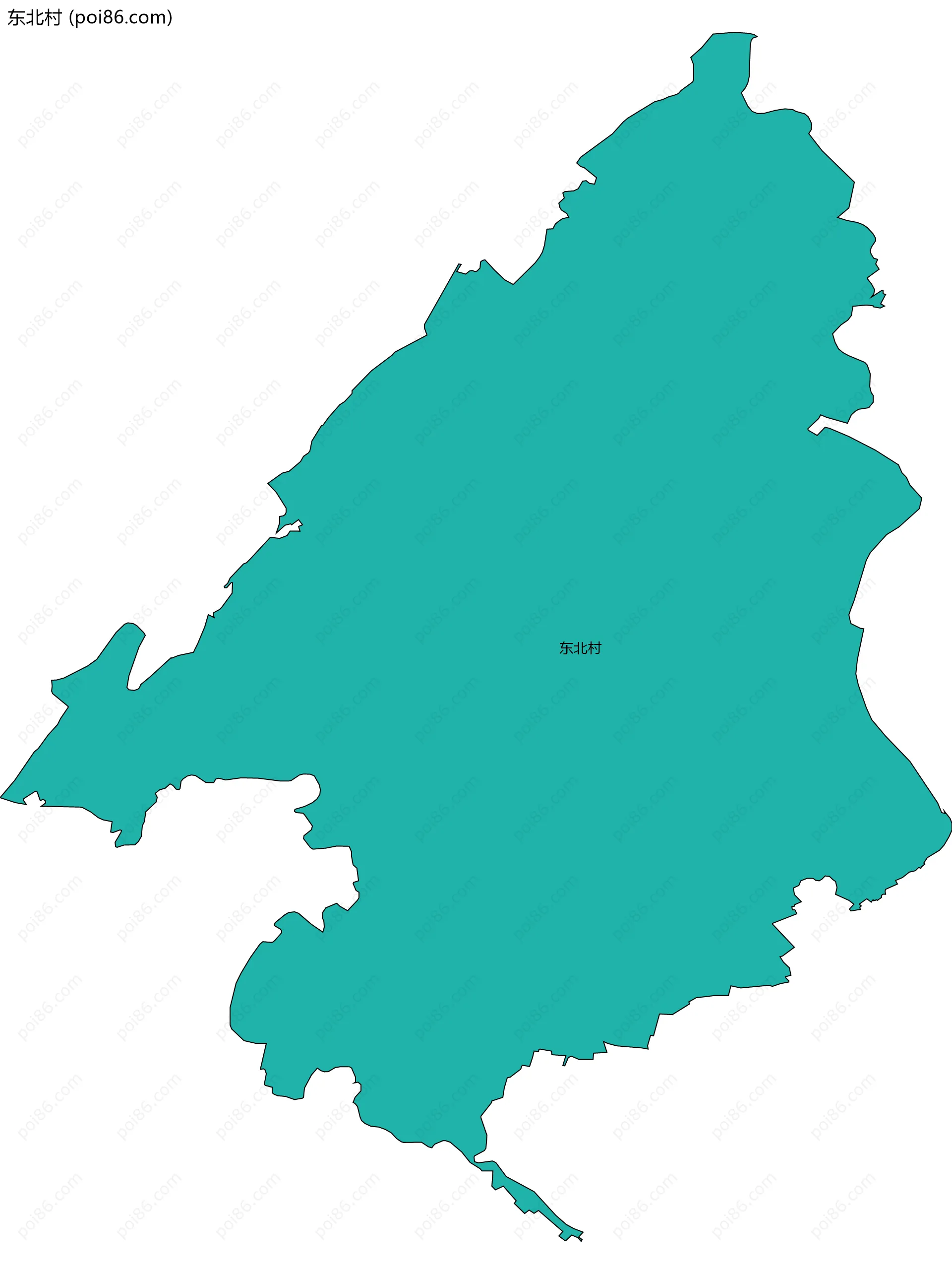 东北村边界地图