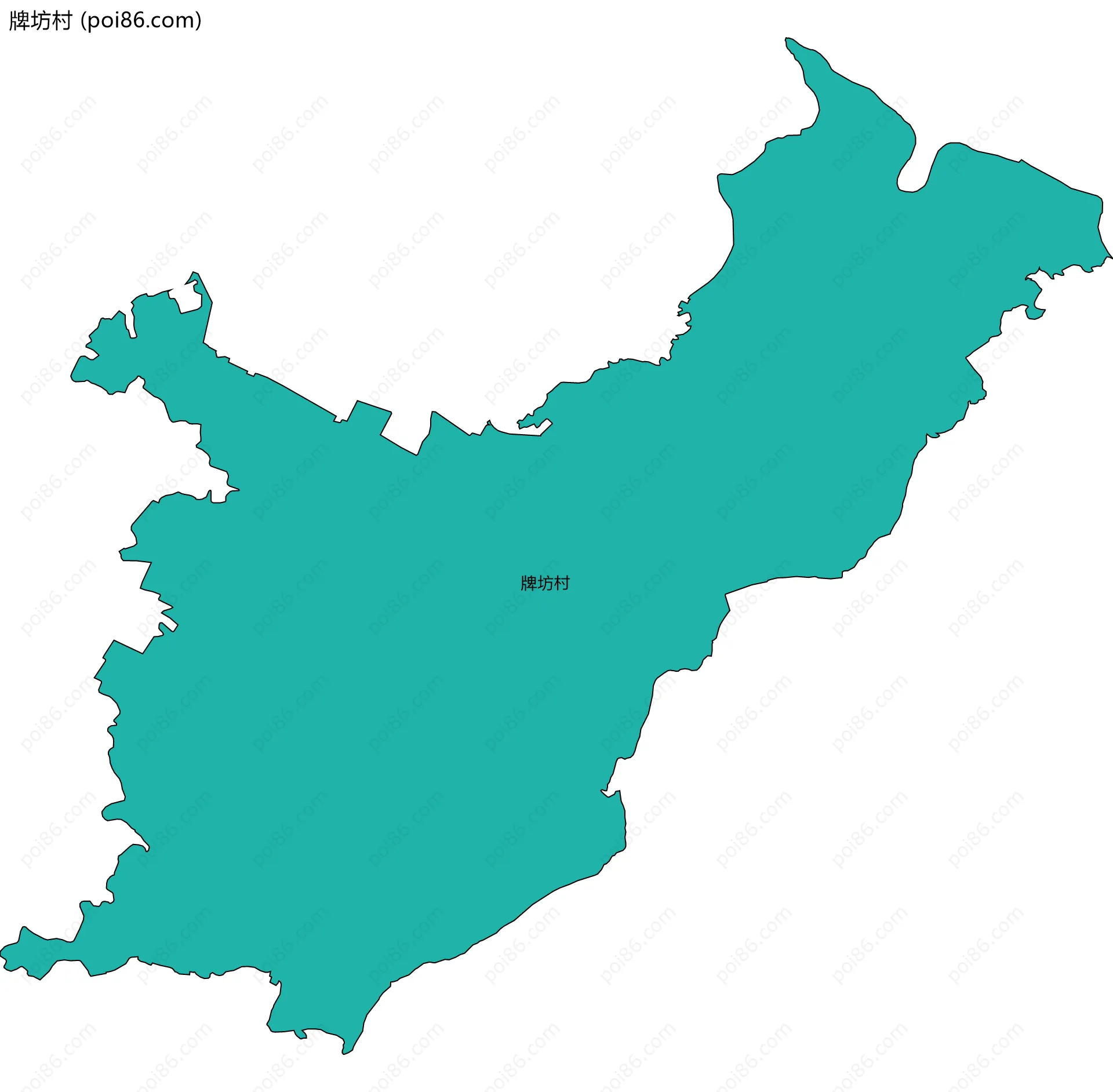 牌坊村边界地图