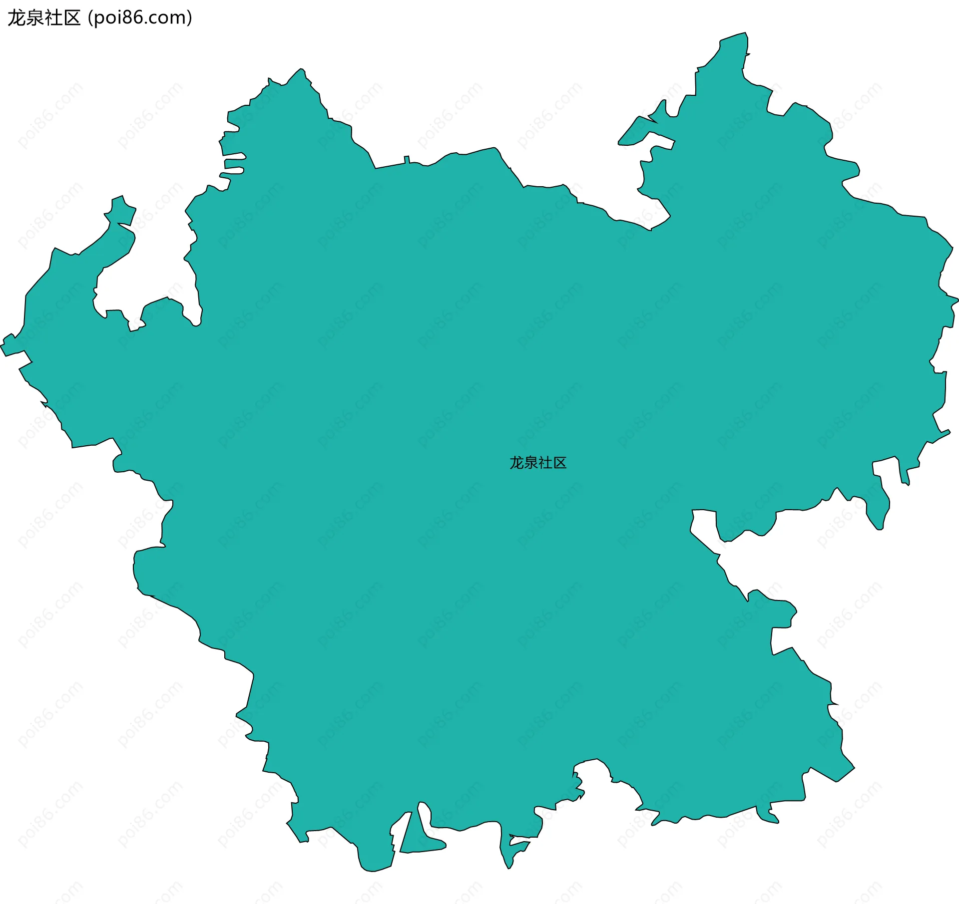 龙泉社区边界地图