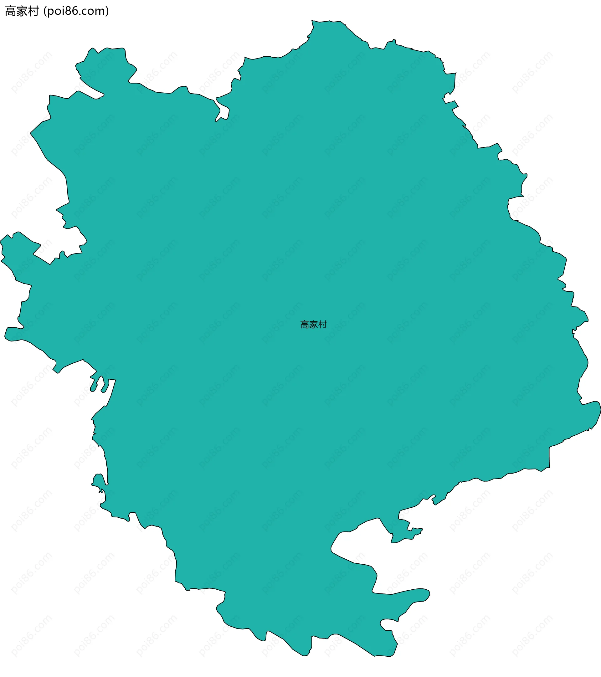 高家村边界地图