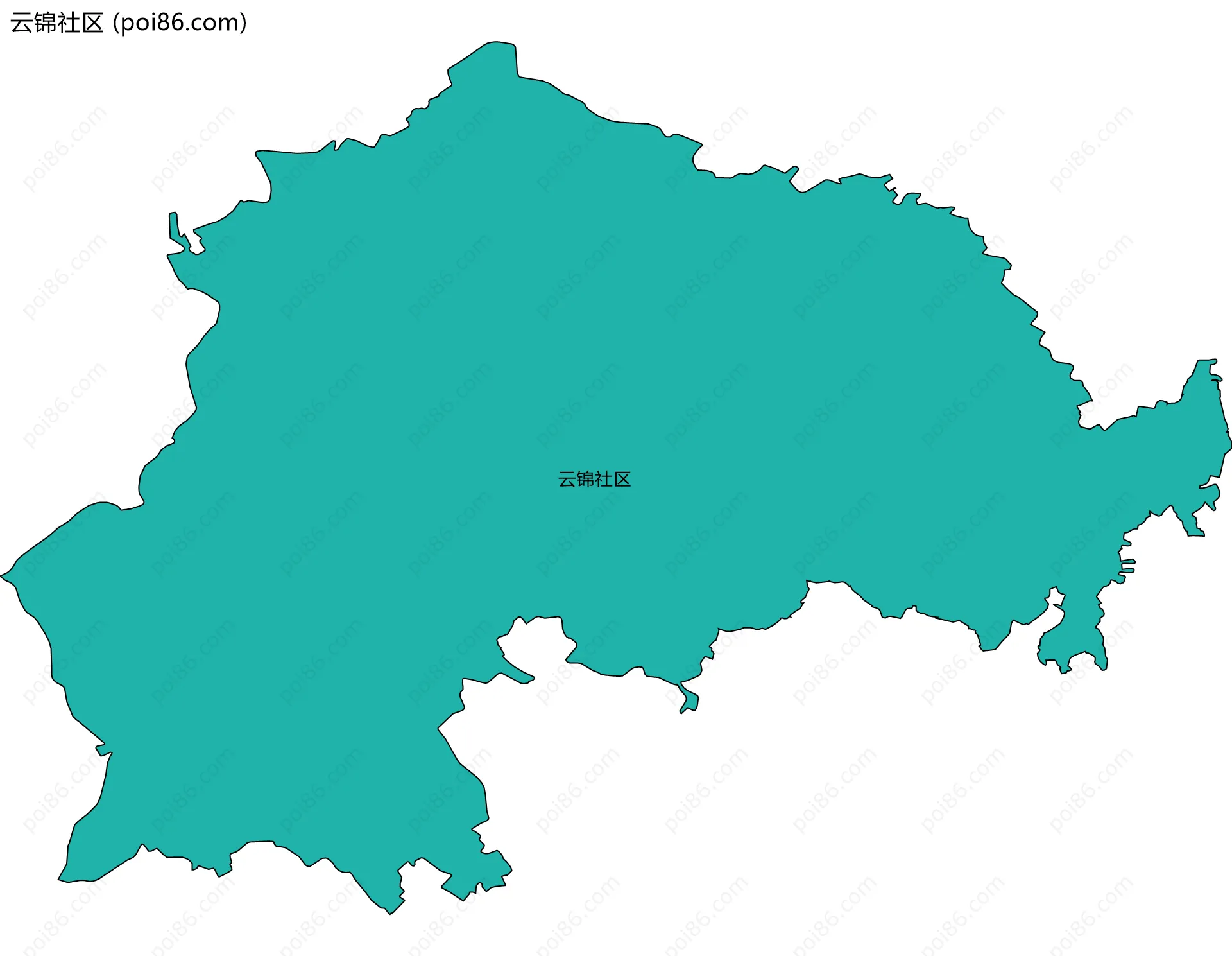 云锦社区边界地图