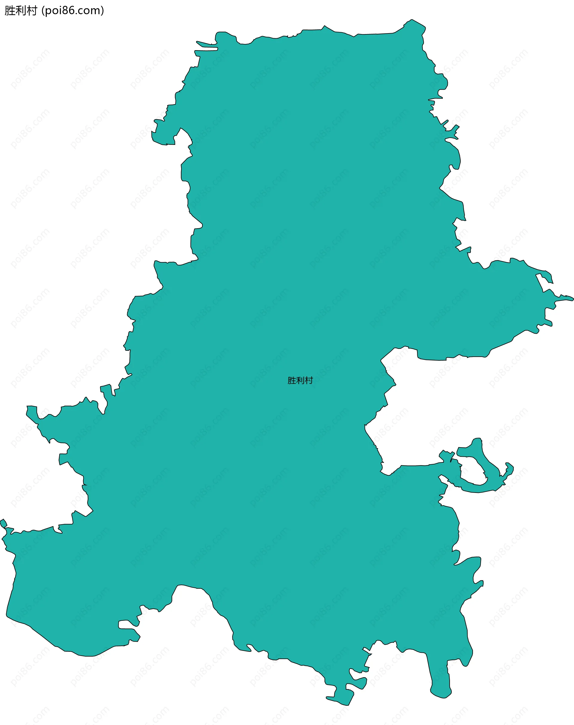 胜利村边界地图