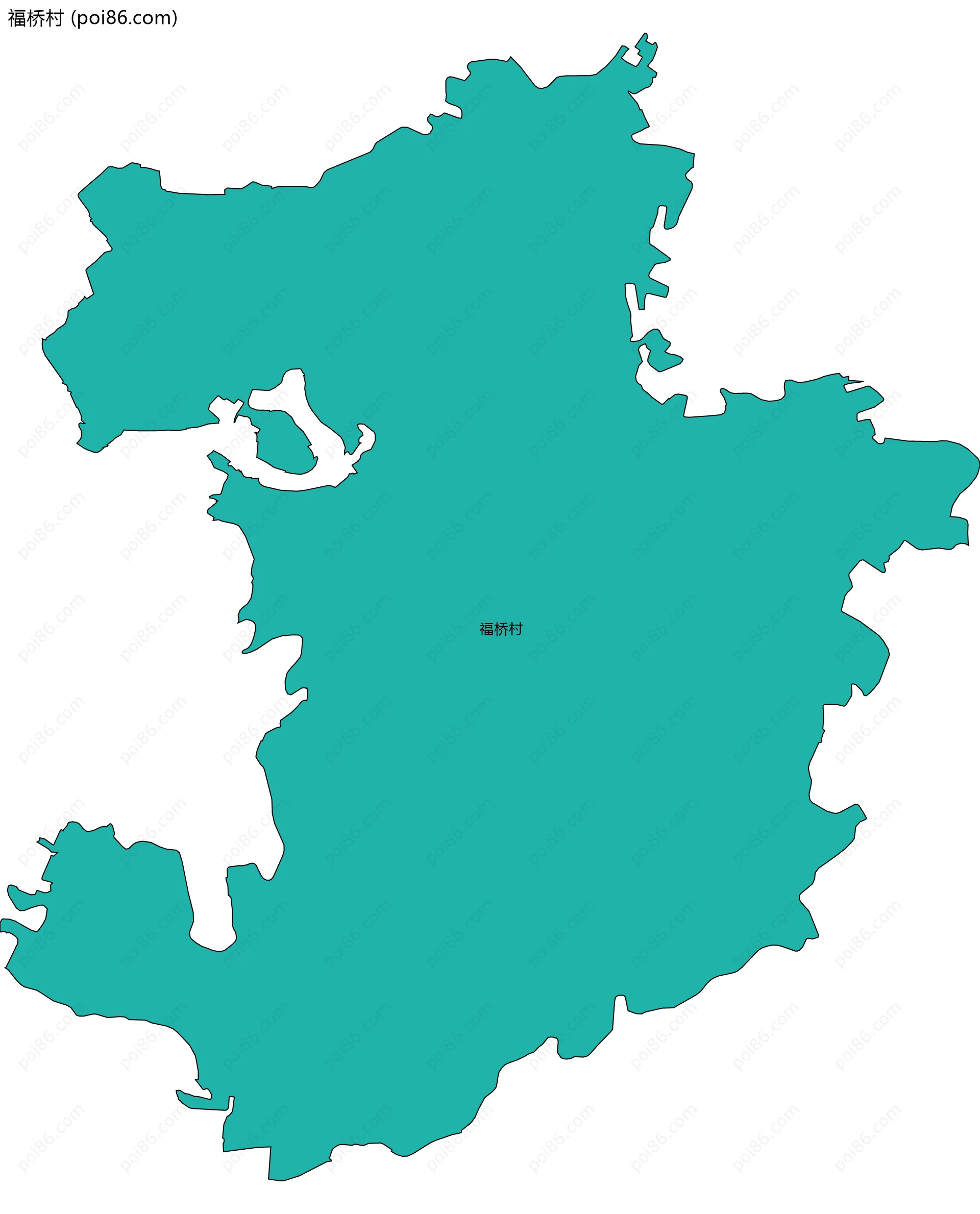 福桥村边界地图