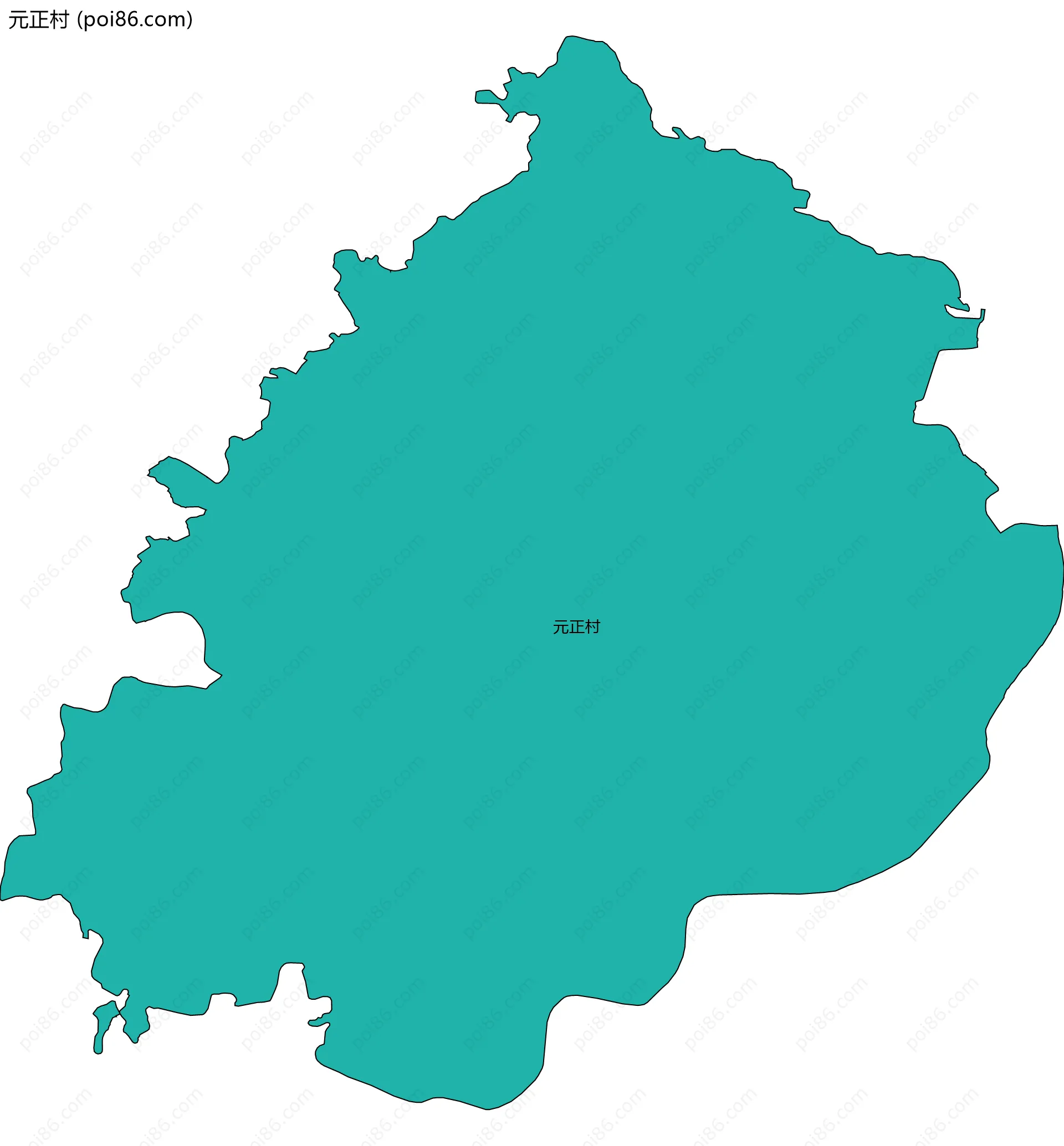 元正村边界地图