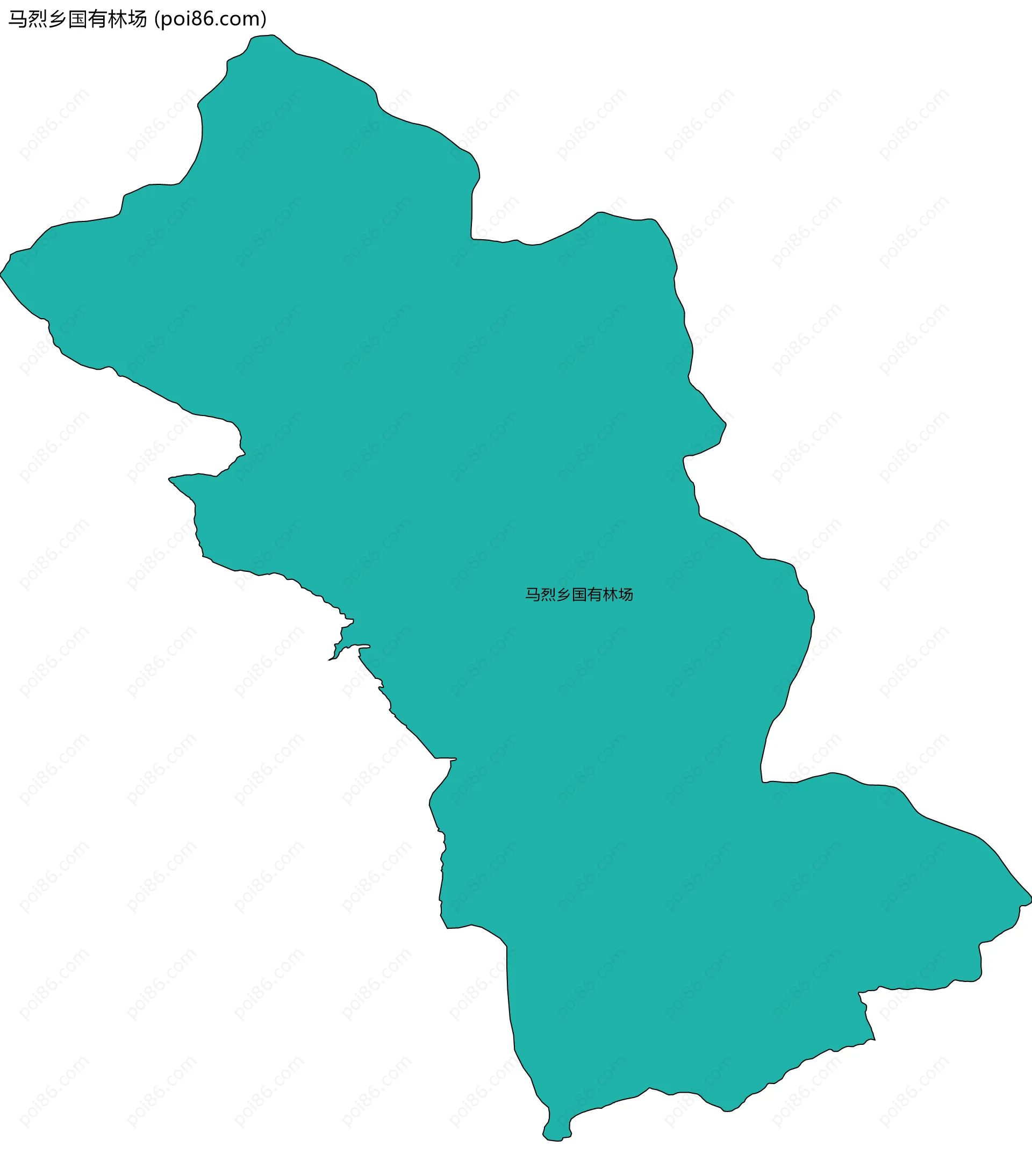 马烈乡国有林场边界地图