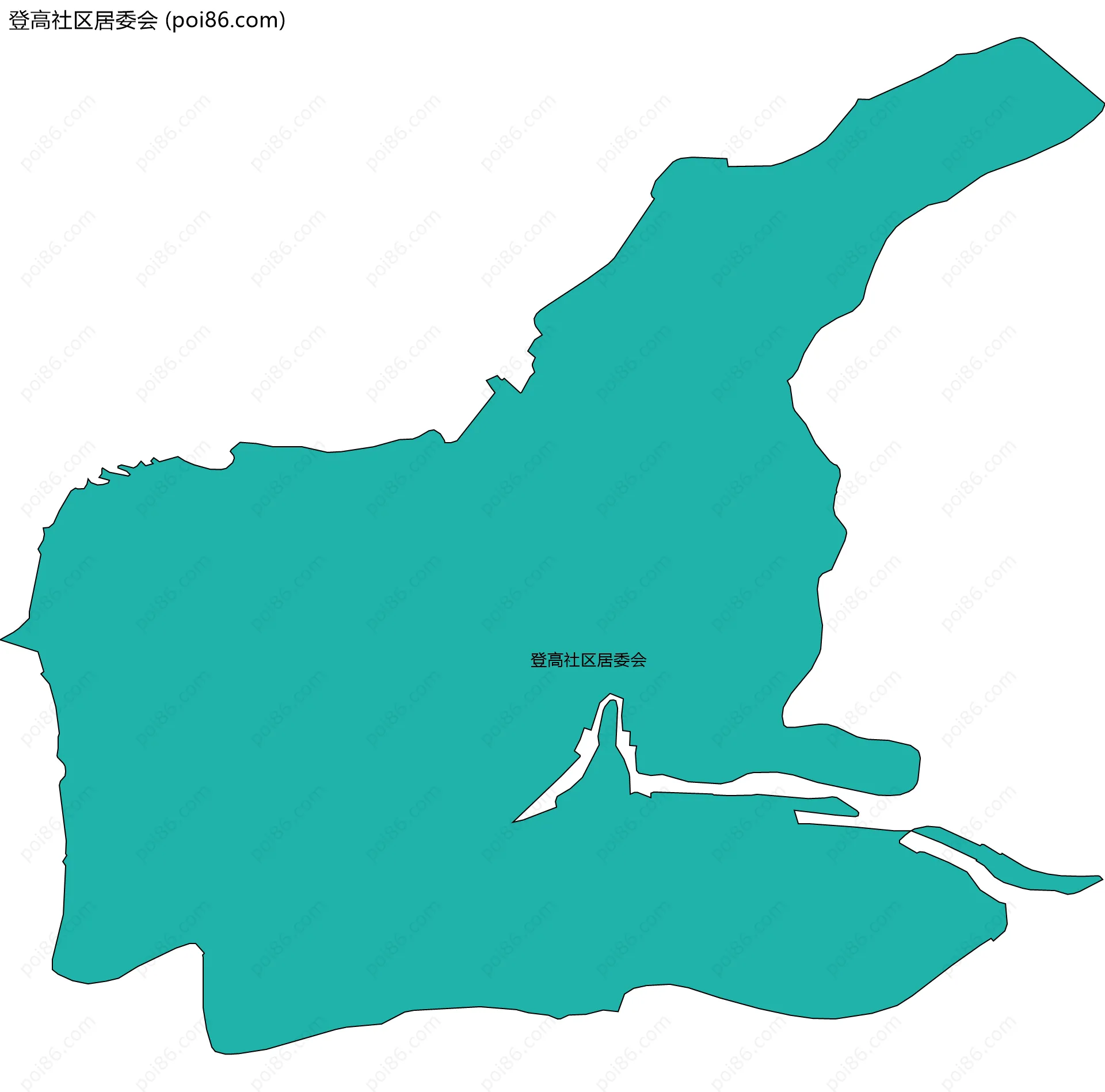 登高社区居委会边界地图