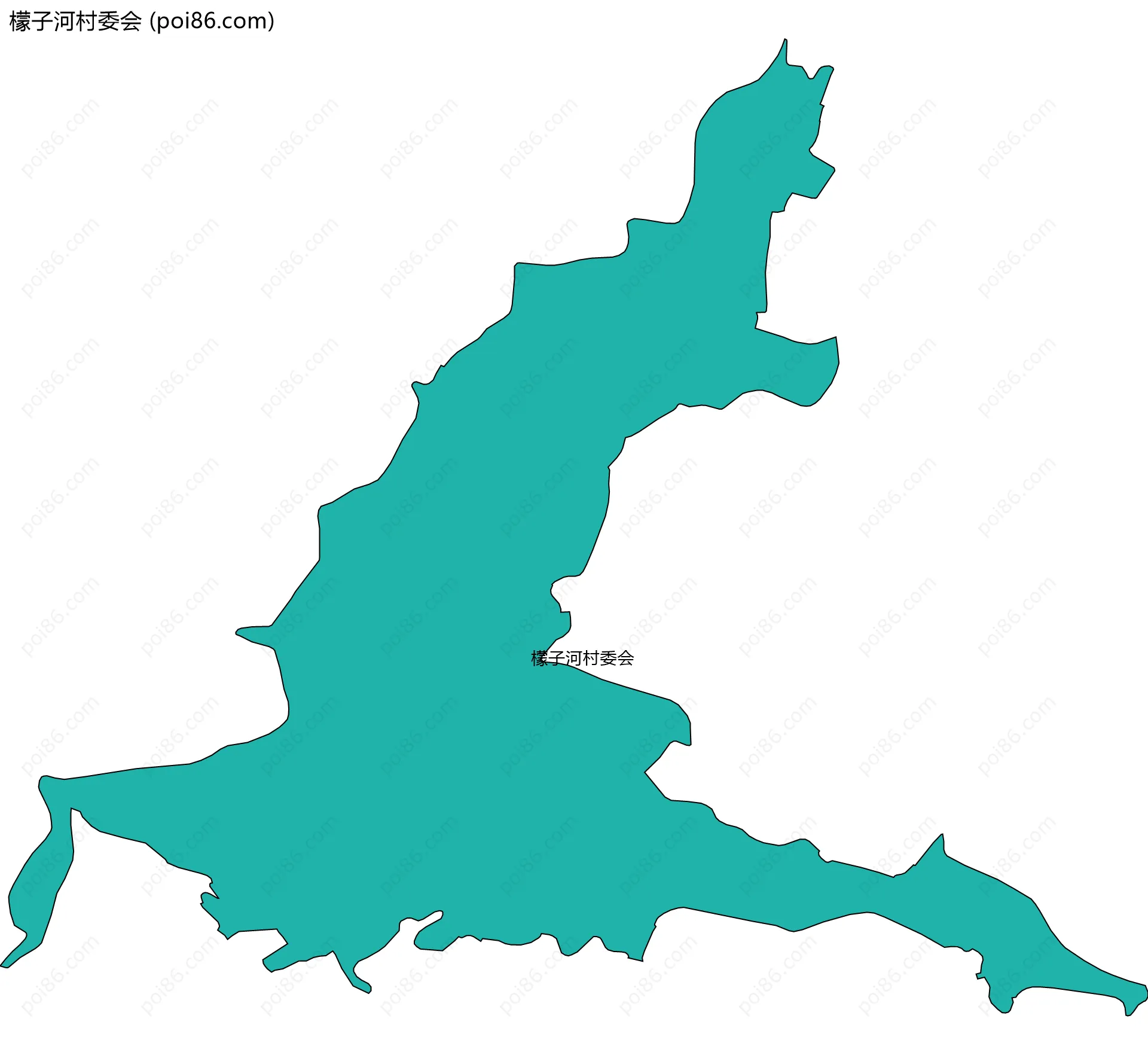 檬子河村委会边界地图