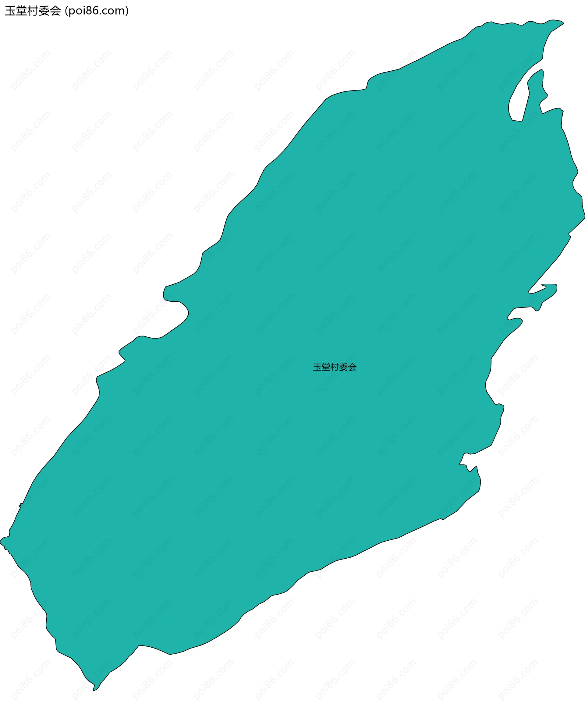 玉堂村委会边界地图