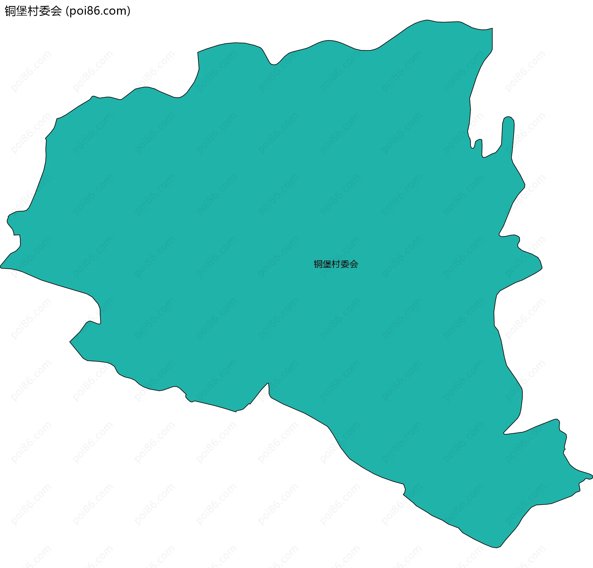 铜堡村委会边界地图