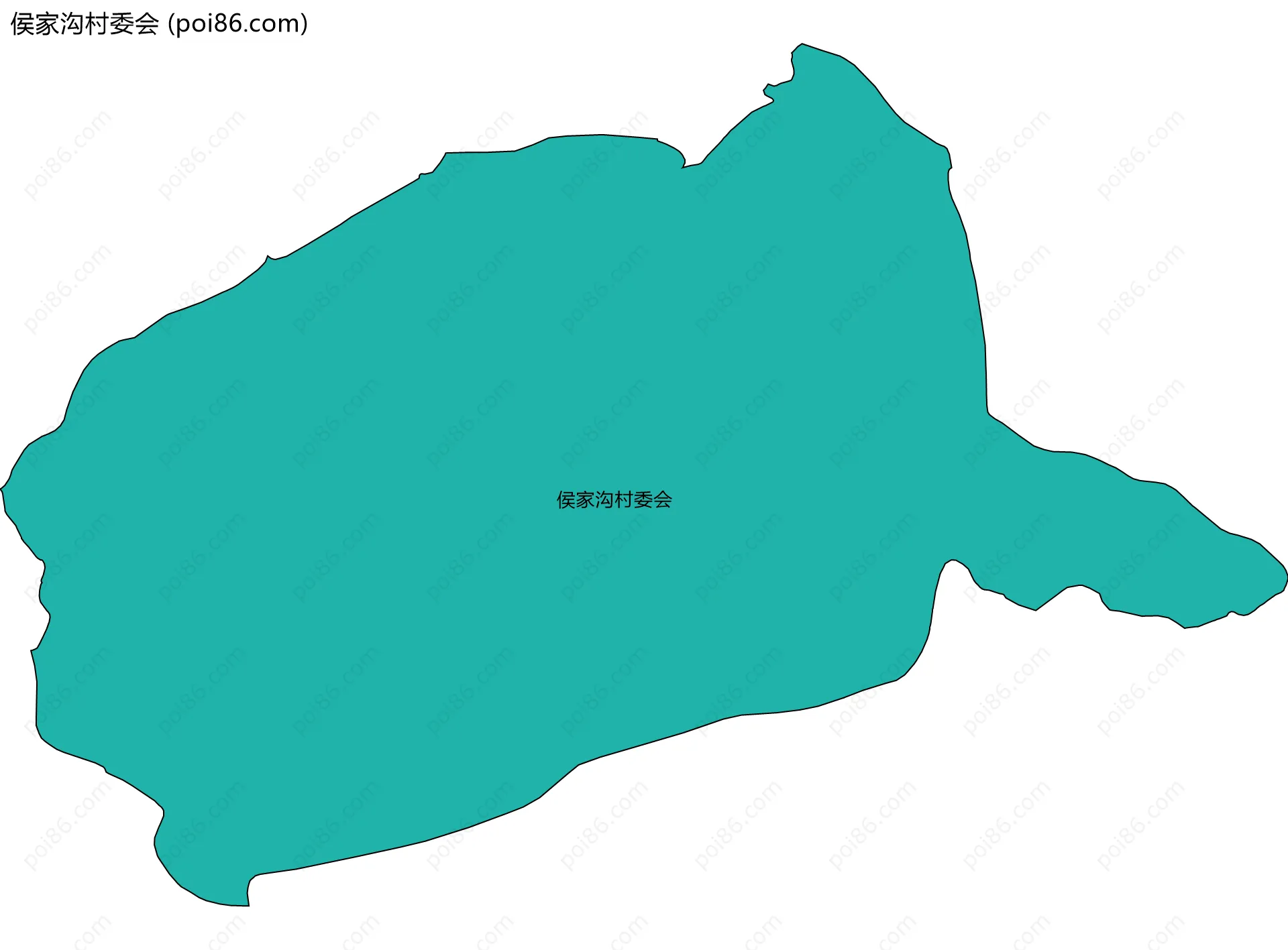 侯家沟村委会边界地图