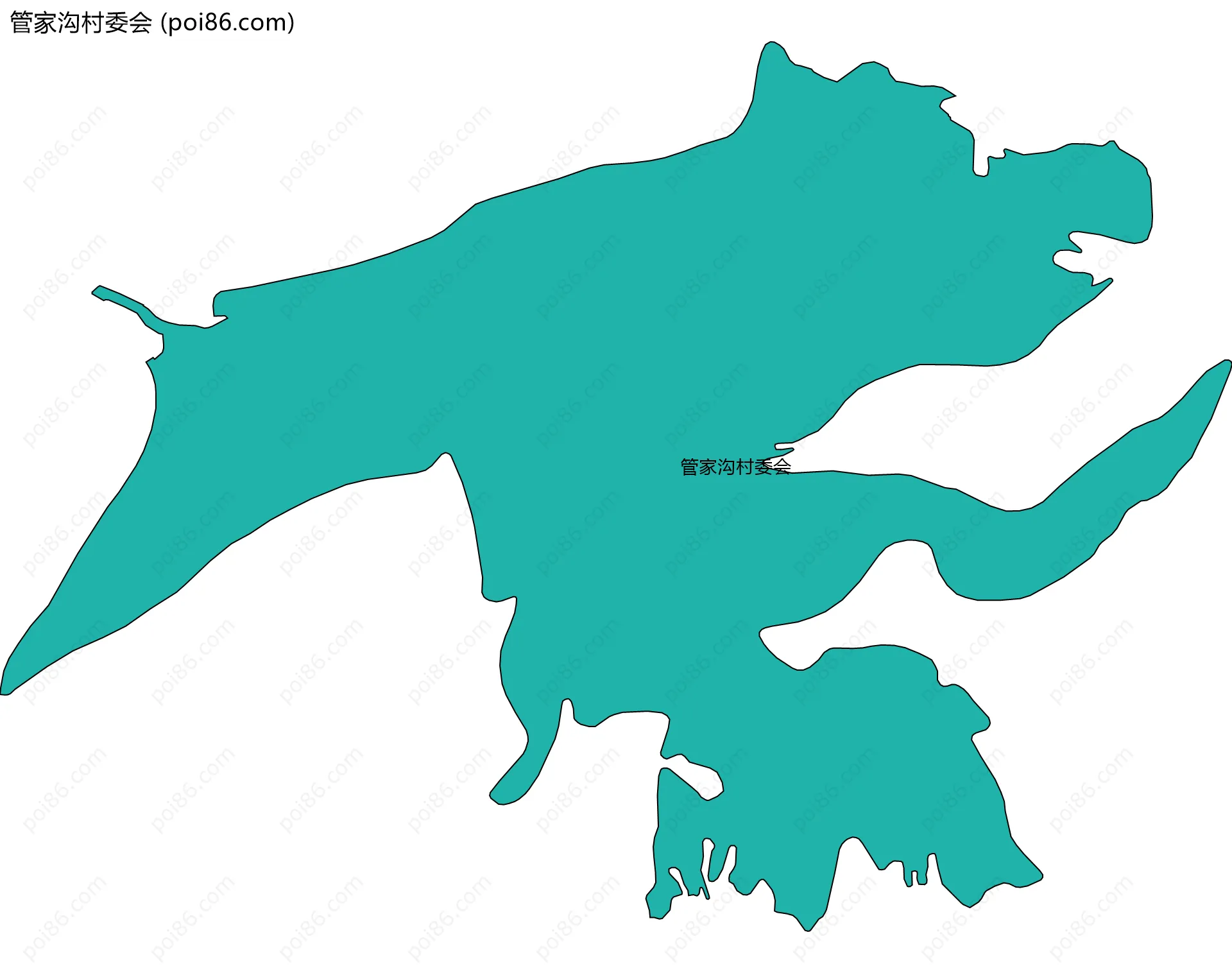 管家沟村委会边界地图